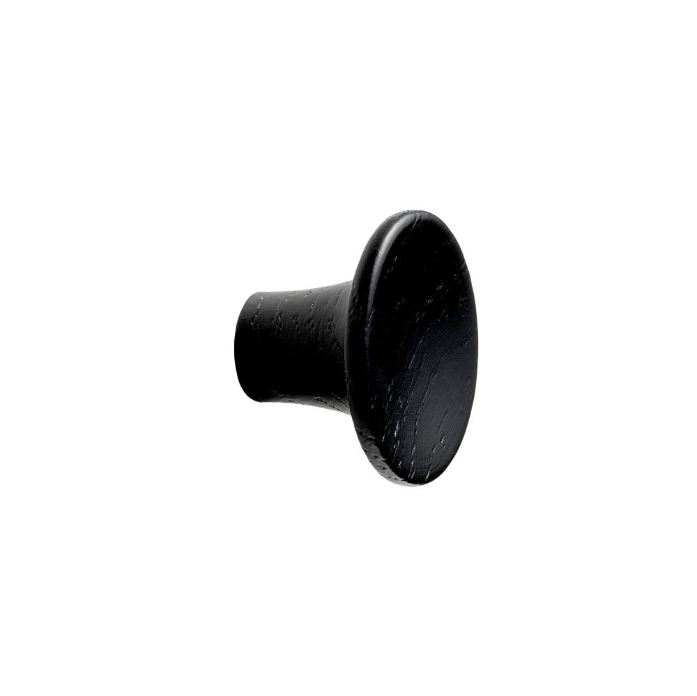 Lacquered Black Wood "Tuba" Cabinet Knob and Drawer Pulls - Industry Hardware