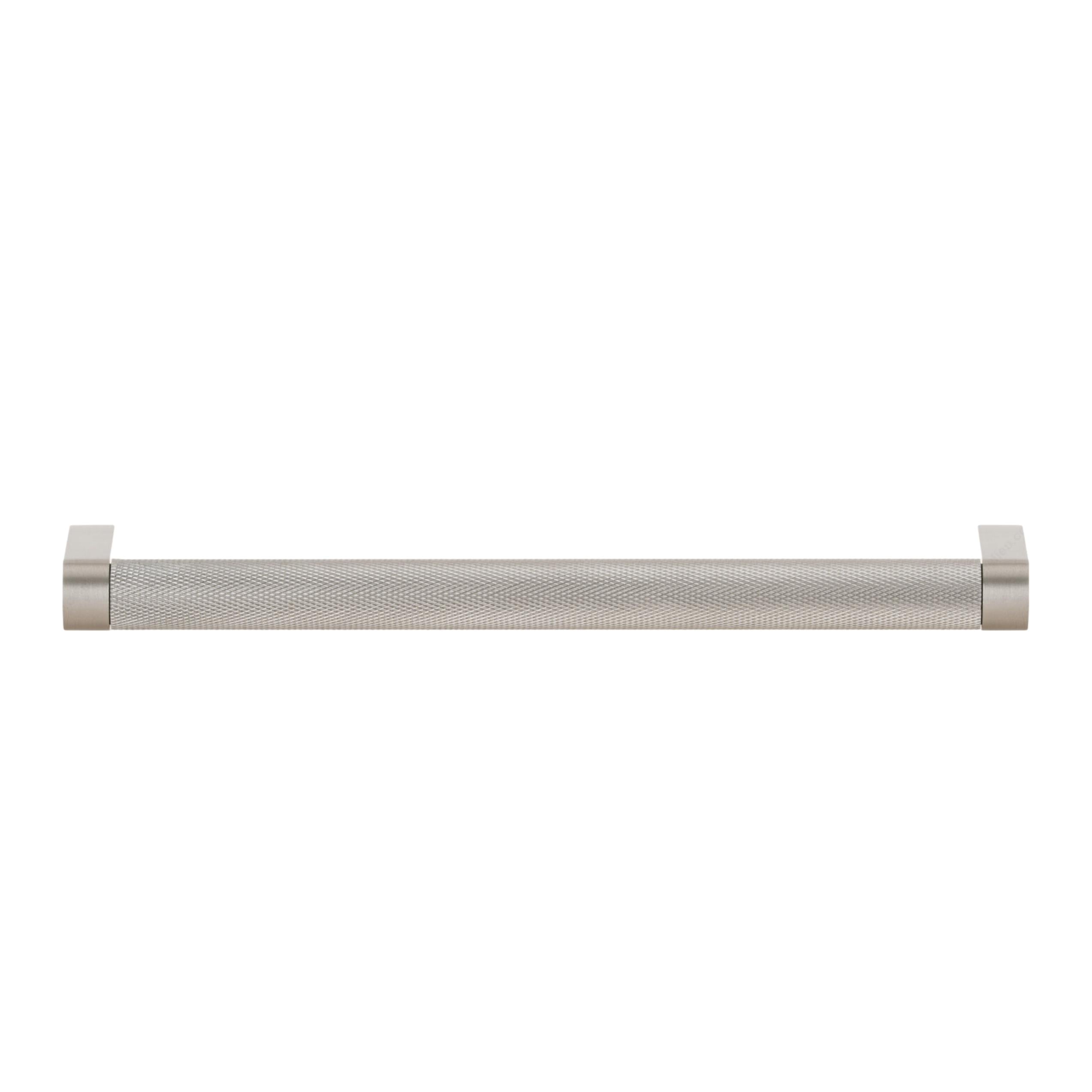 Brushed Nickel "Vero" Knurled Texture Cabinet Knob and Drawer Pull