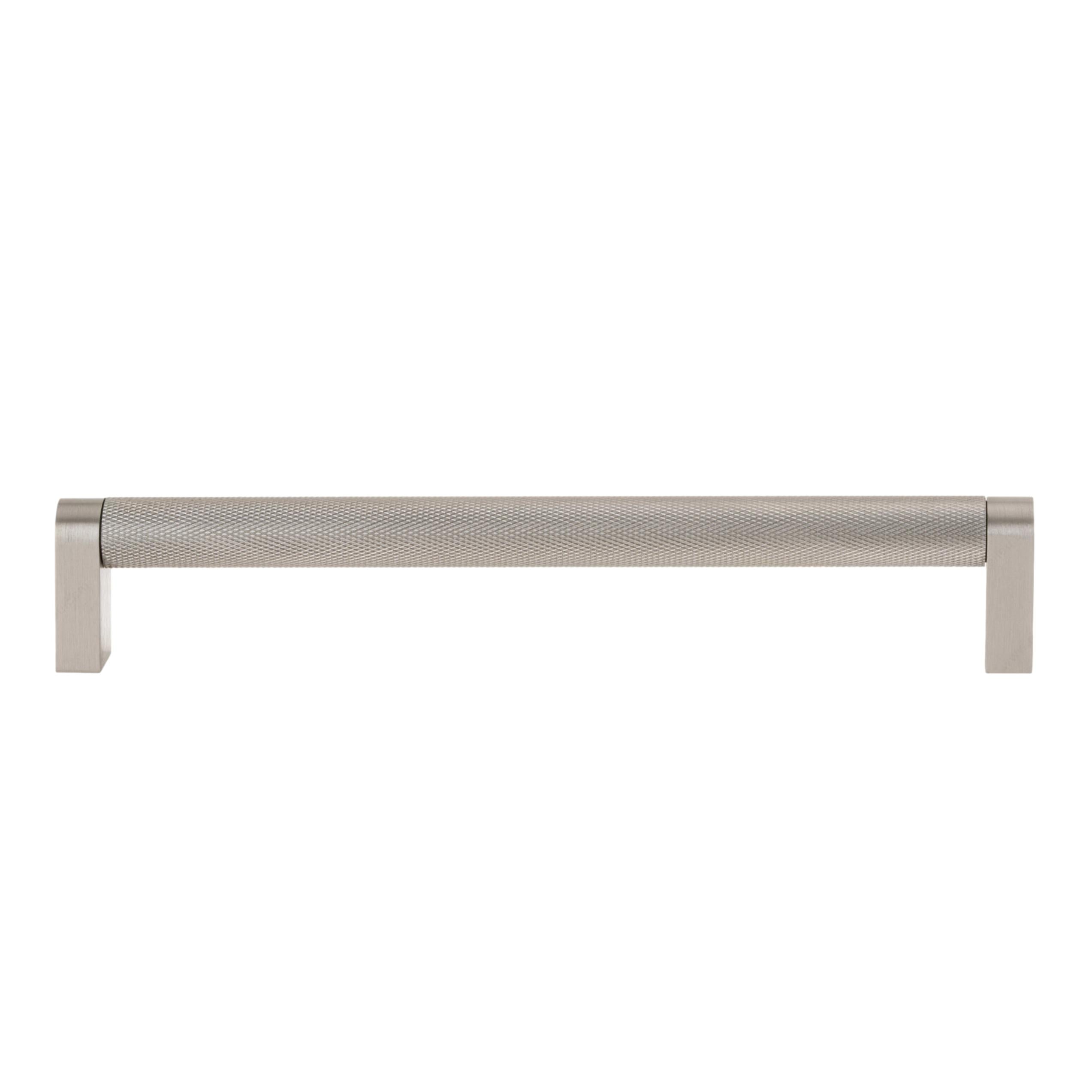 Brushed Nickel "Vero" Knurled Texture Cabinet Knob and Drawer Pull