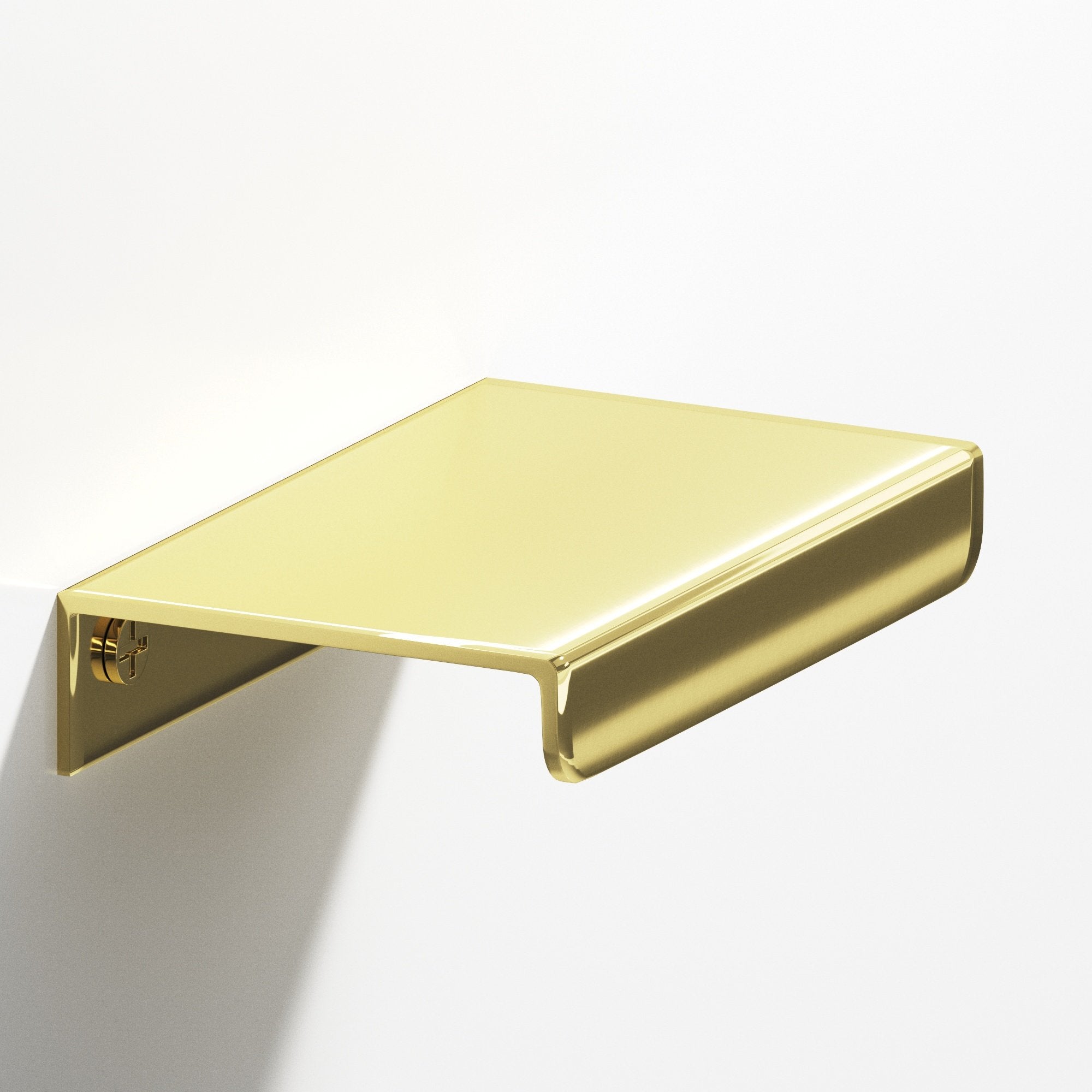 Unlacquered Brass "Milenia" Edge Drawer Pulls - Industry Hardware
