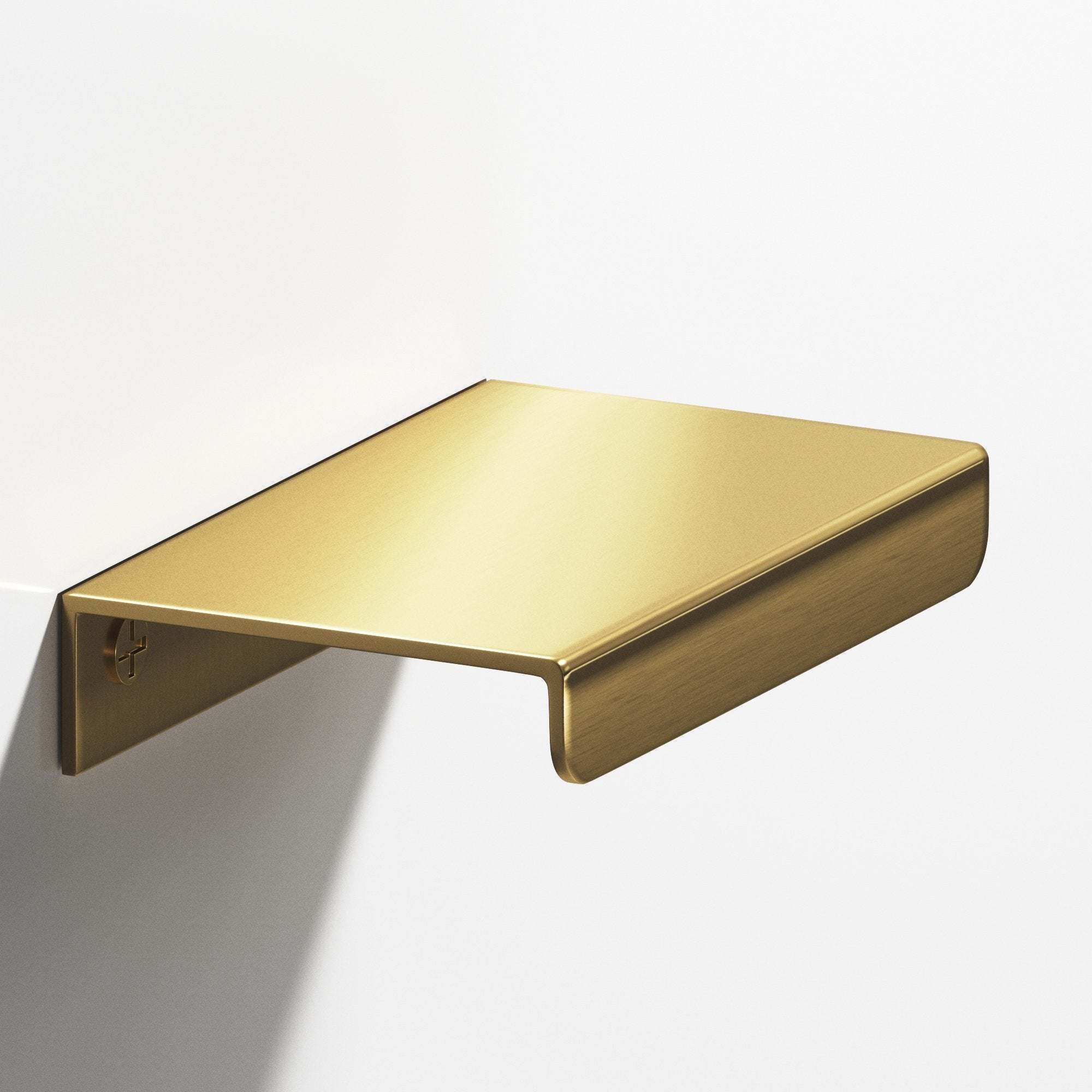 Satin Brass "Milenia" Edge Drawer Pulls - Industry Hardware