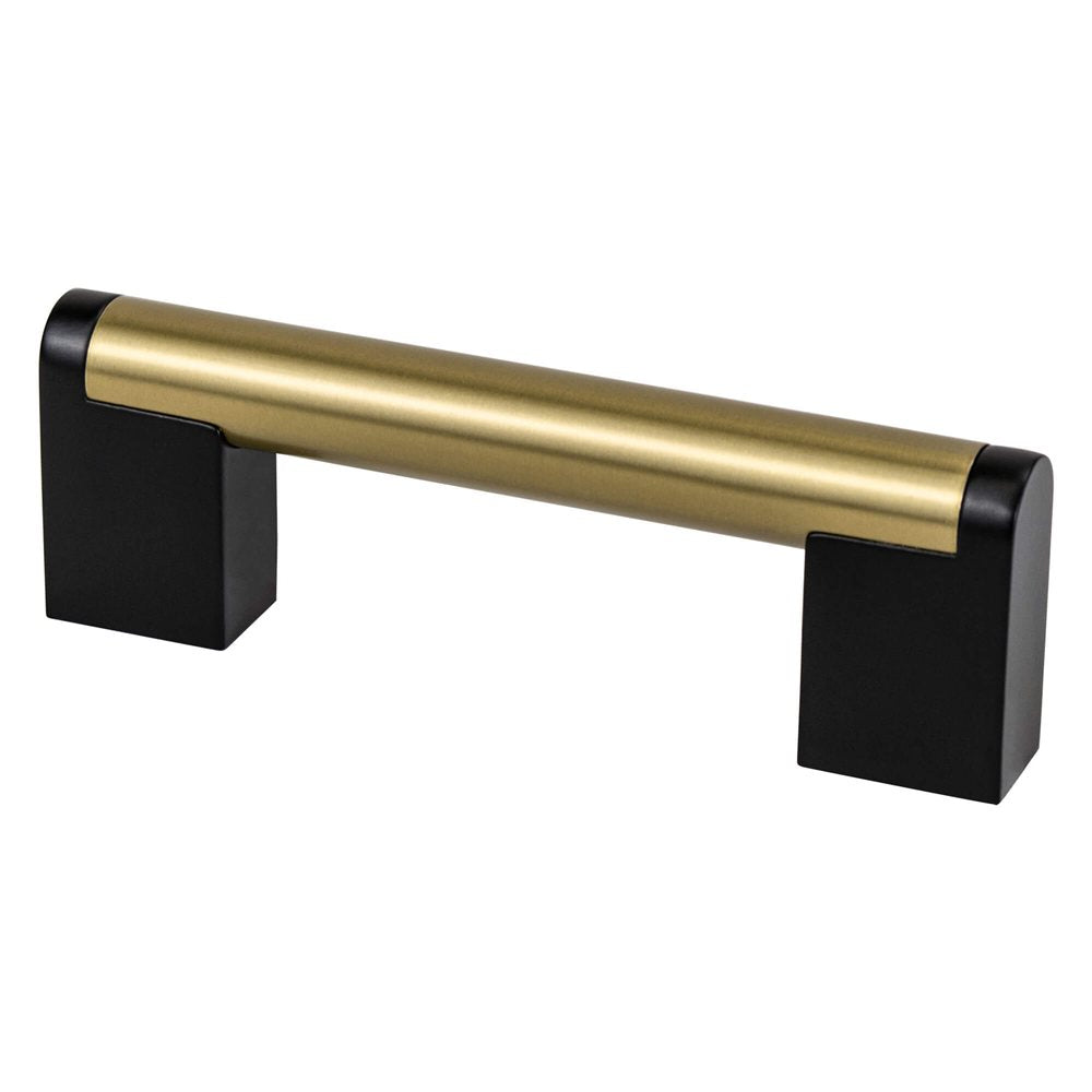 Smooth "Eclipse" Matte Black and Champagne Bronze Drawer Pulls
