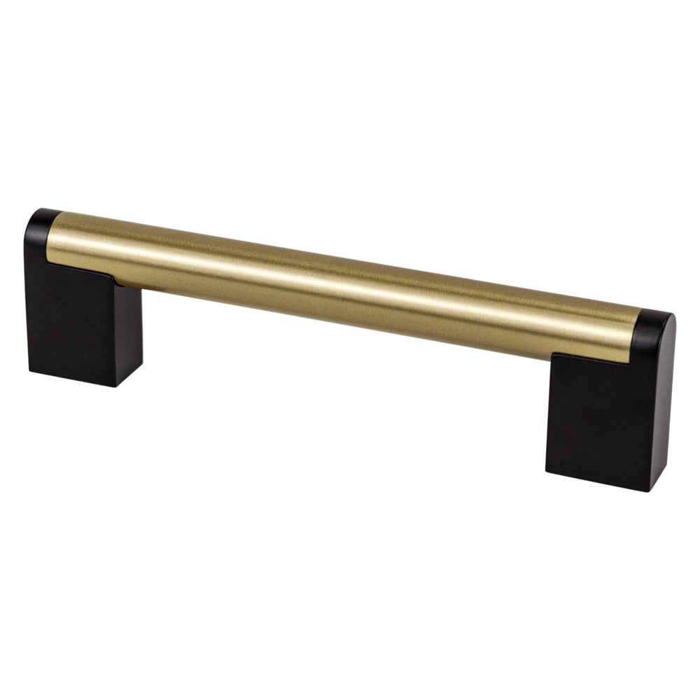 Smooth "Eclipse" Matte Black and Champagne Bronze Drawer Pulls