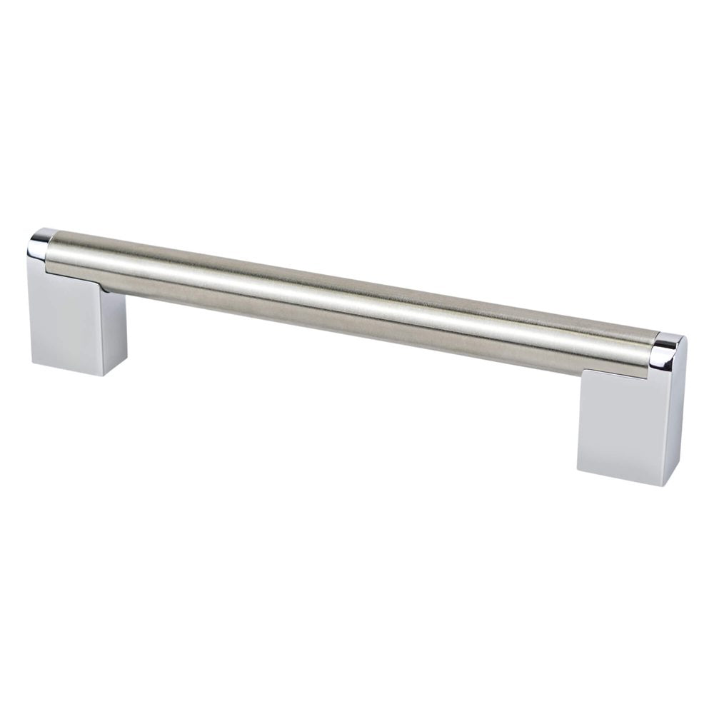 Smooth "Eclipse" Polished Chrome and Brushed Nickel Drawer Pulls