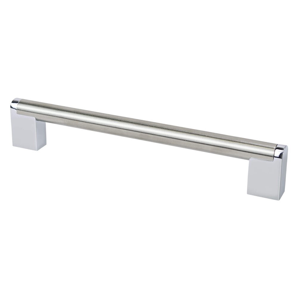 Smooth "Eclipse" Polished Chrome and Brushed Nickel Drawer Pulls
