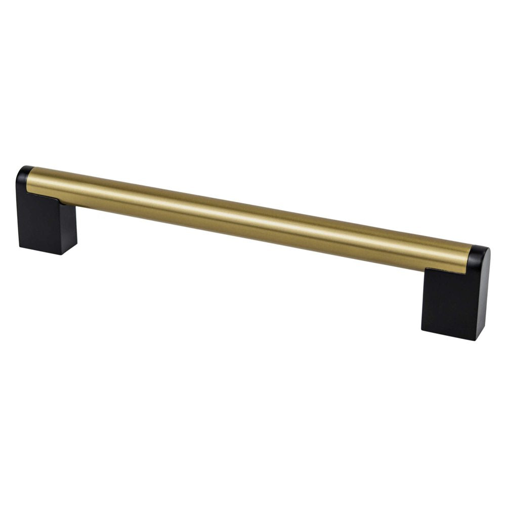 Smooth "Eclipse" Matte Black and Champagne Bronze Drawer Pulls