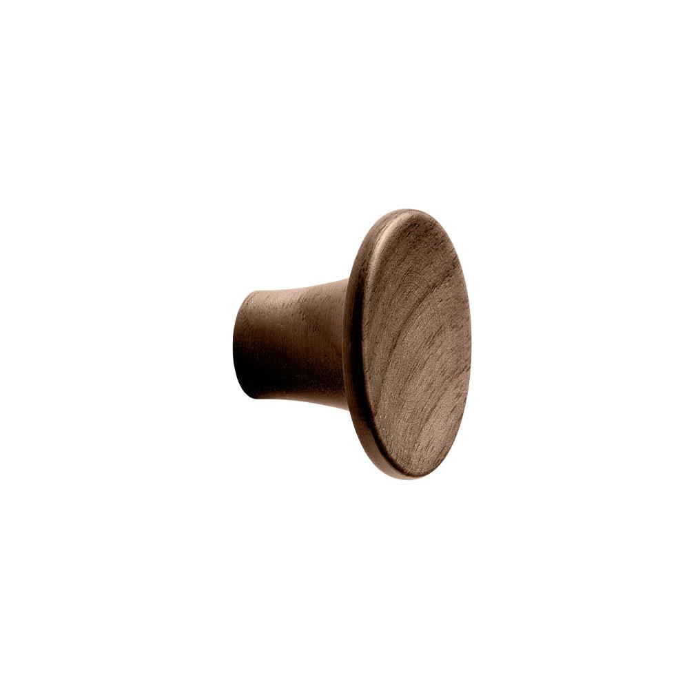 Lacquered Walnut Wood "Tuba" Cabinet Knob and Drawer Pulls - Industry Hardware