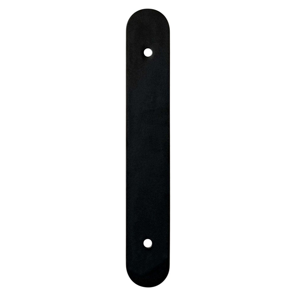 Matte Black Rounded Drawer Pull Backplates - Industry Hardware