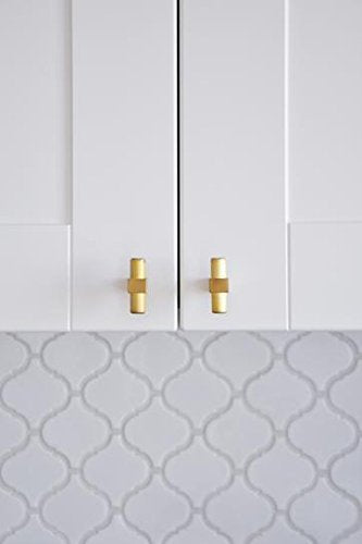 brass knobs white cabinets
