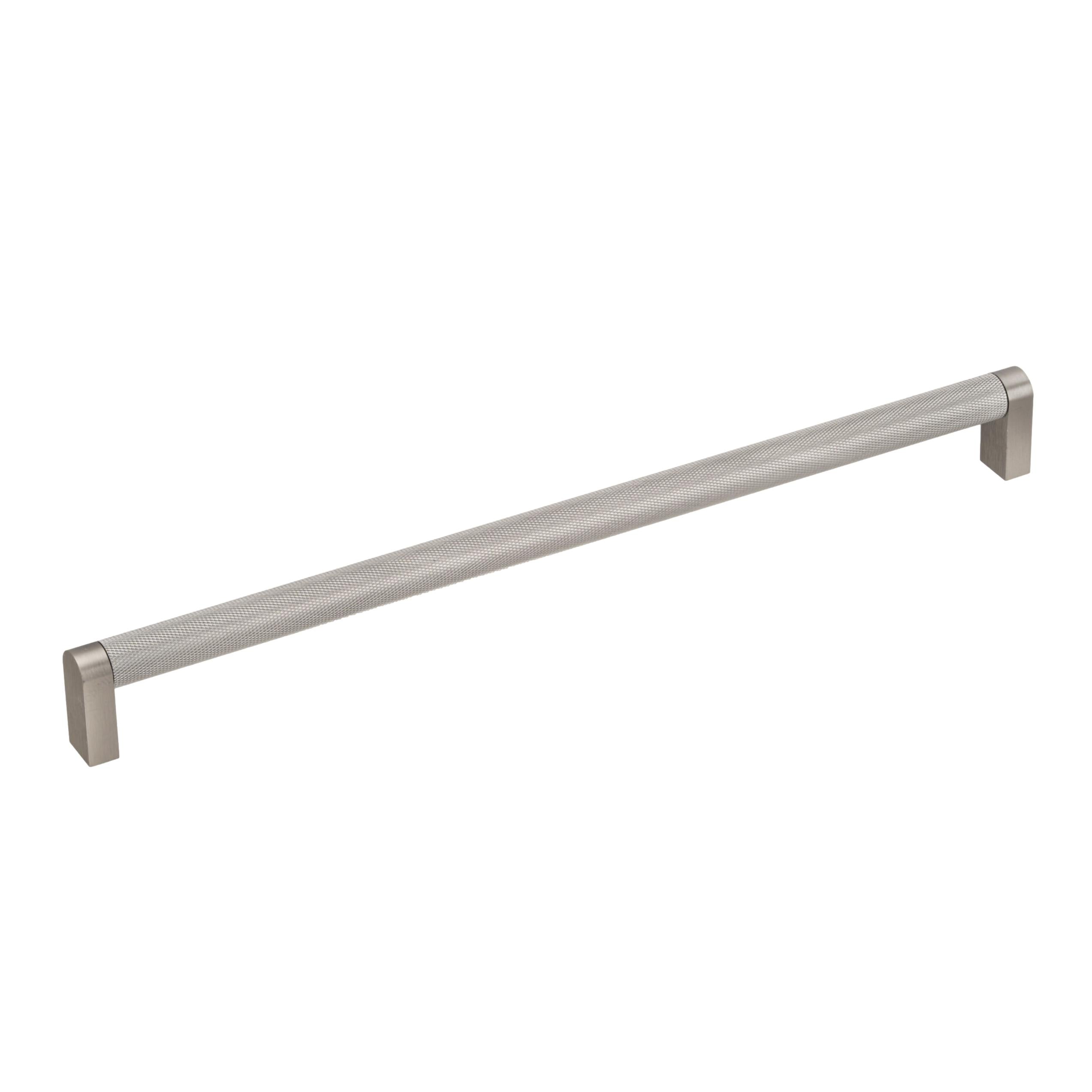 Brushed Nickel "Vero" Knurled Texture Cabinet Knob and Drawer Pull