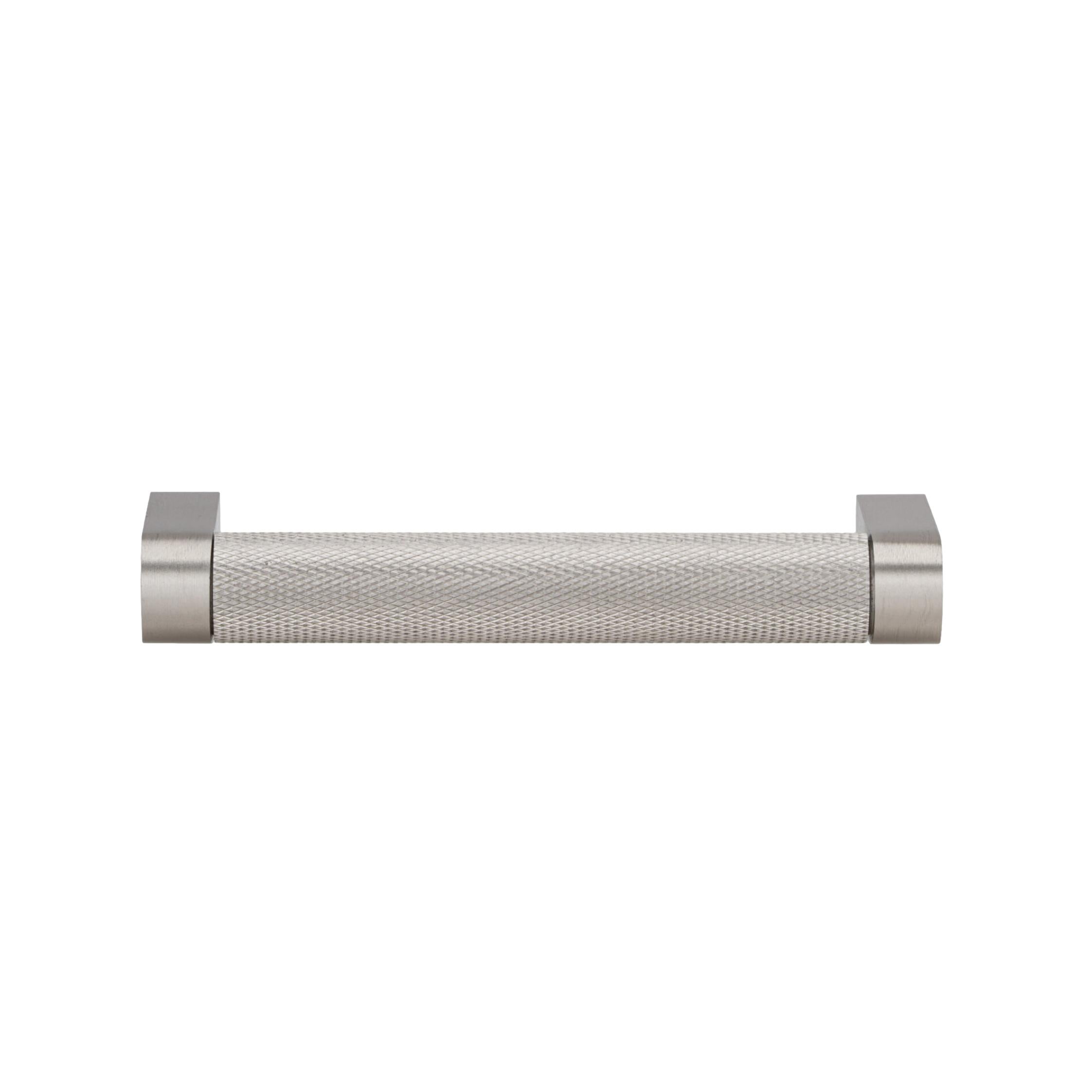 Brushed Nickel "Vero" Knurled Texture Cabinet Knob and Drawer Pull