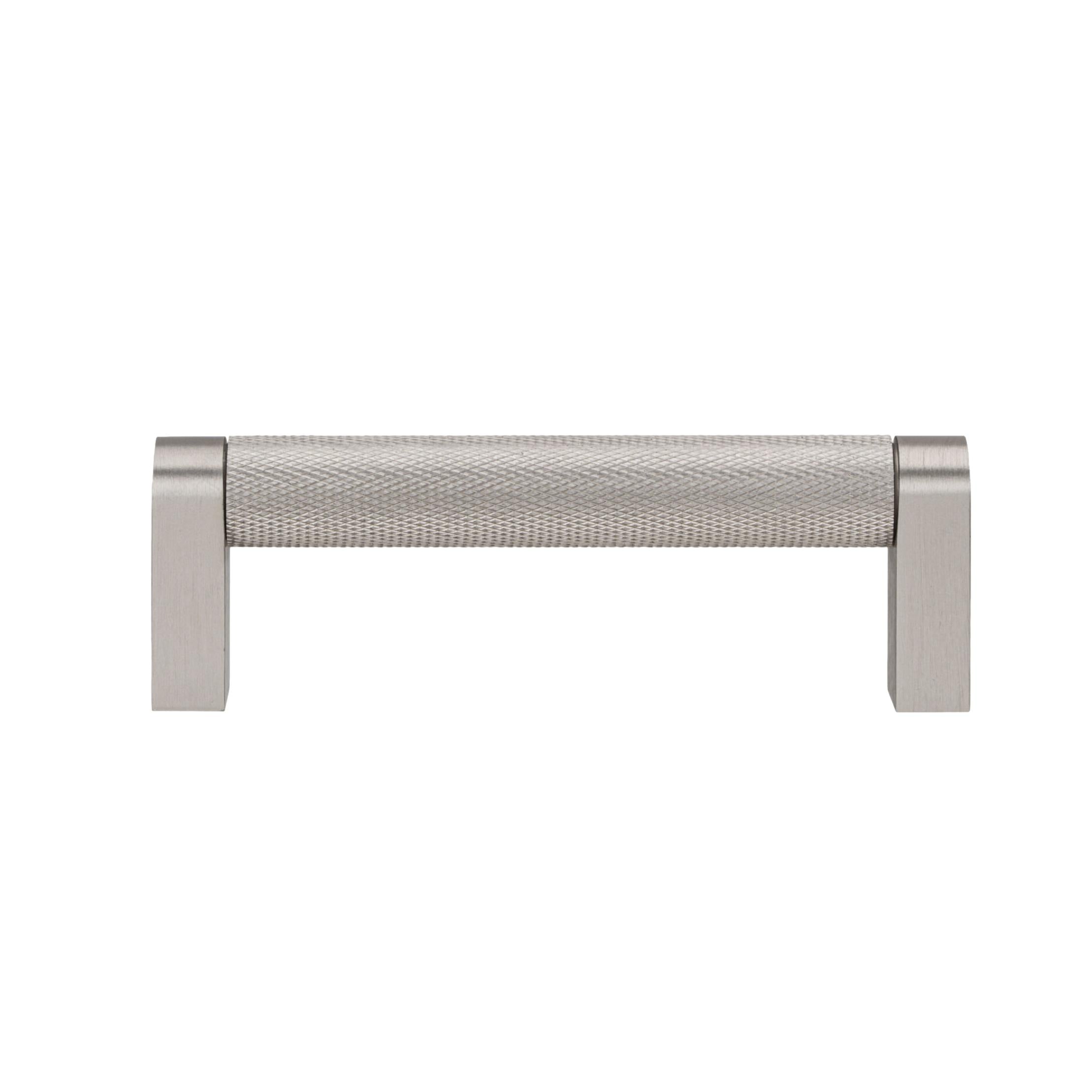 Brushed Nickel "Vero" Knurled Texture Cabinet Knob and Drawer Pull