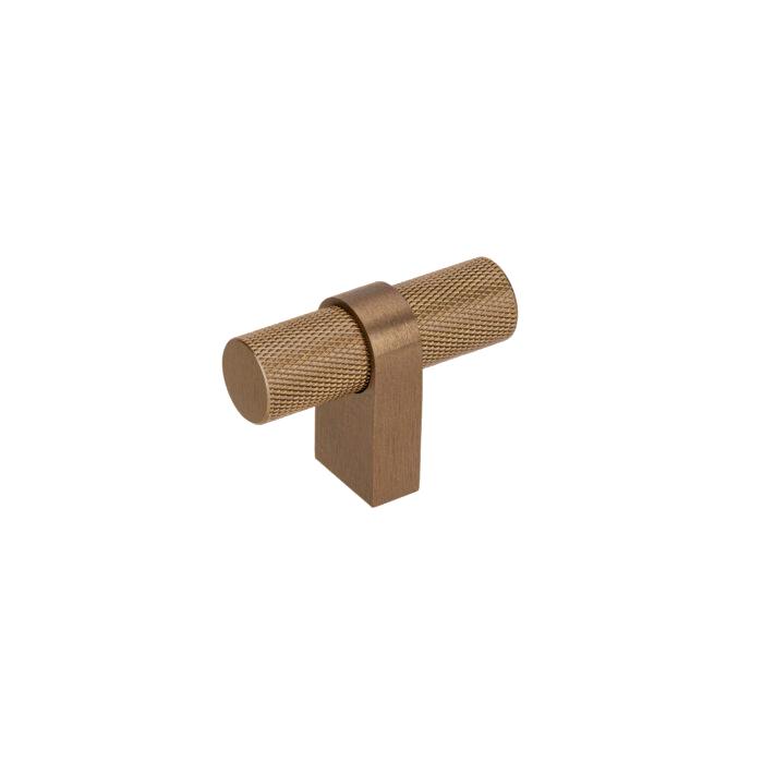 Warm Brass Knurled Cabinet Knob & Drawer Pull – Vero Collection - Industry Hardware