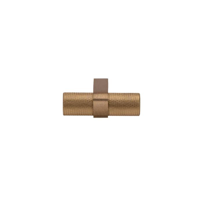 Warm Brass Knurled Cabinet Knob & Drawer Pull – Vero Collection - Industry Hardware