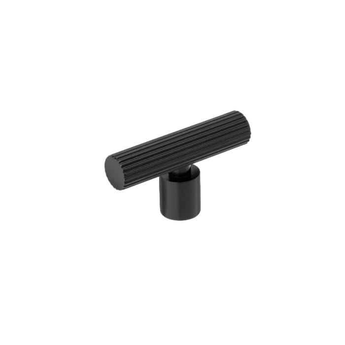 Matte Black "Lustra" Cabinet Knob and Drawer Pull