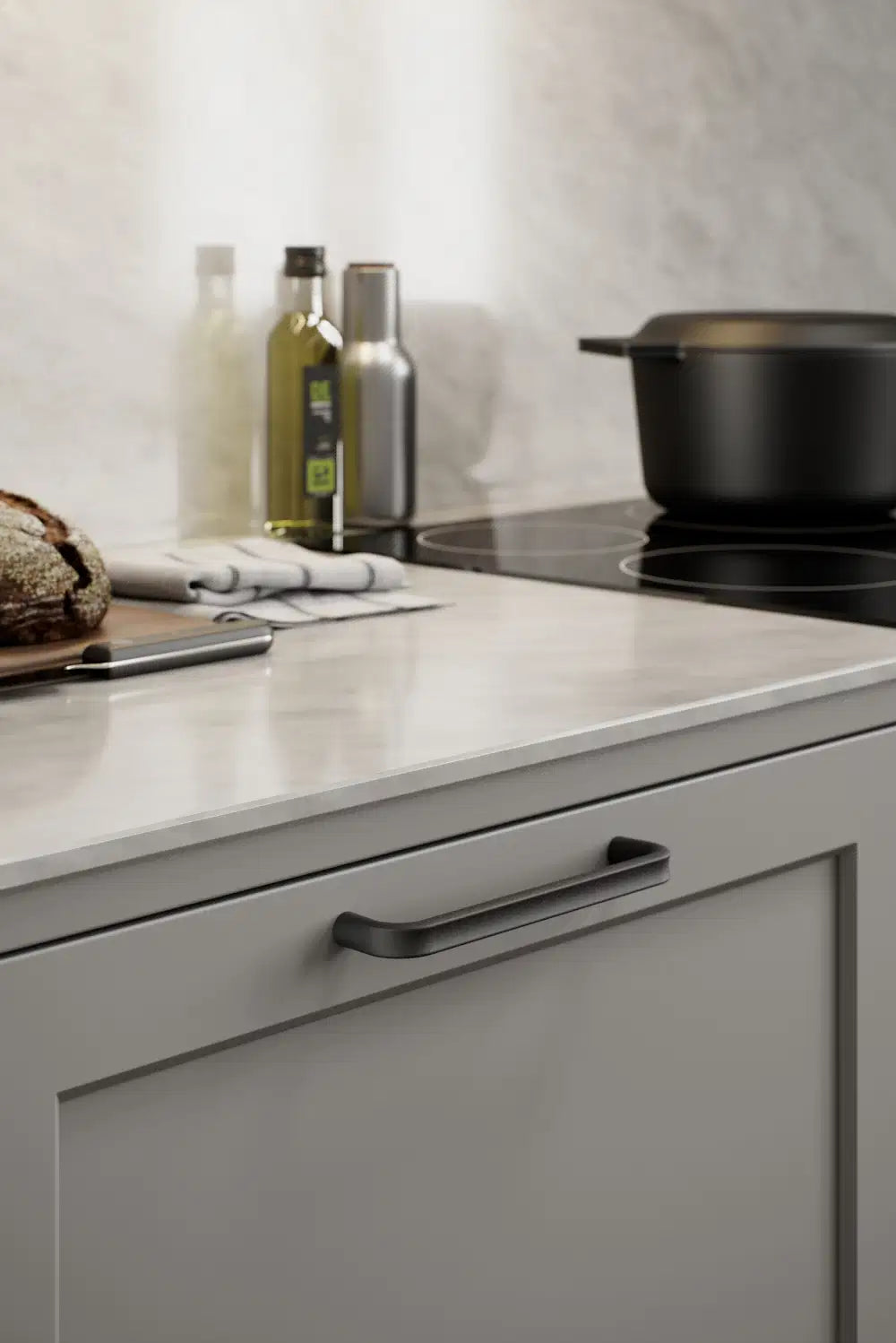 Matte Black "Terra" Cabinet Knob and Drawer Pulls - Forge Hardware Studio