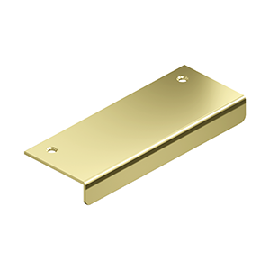 Polished Brass "Forme" Edge Drawer Pulls - Industry Hardware
