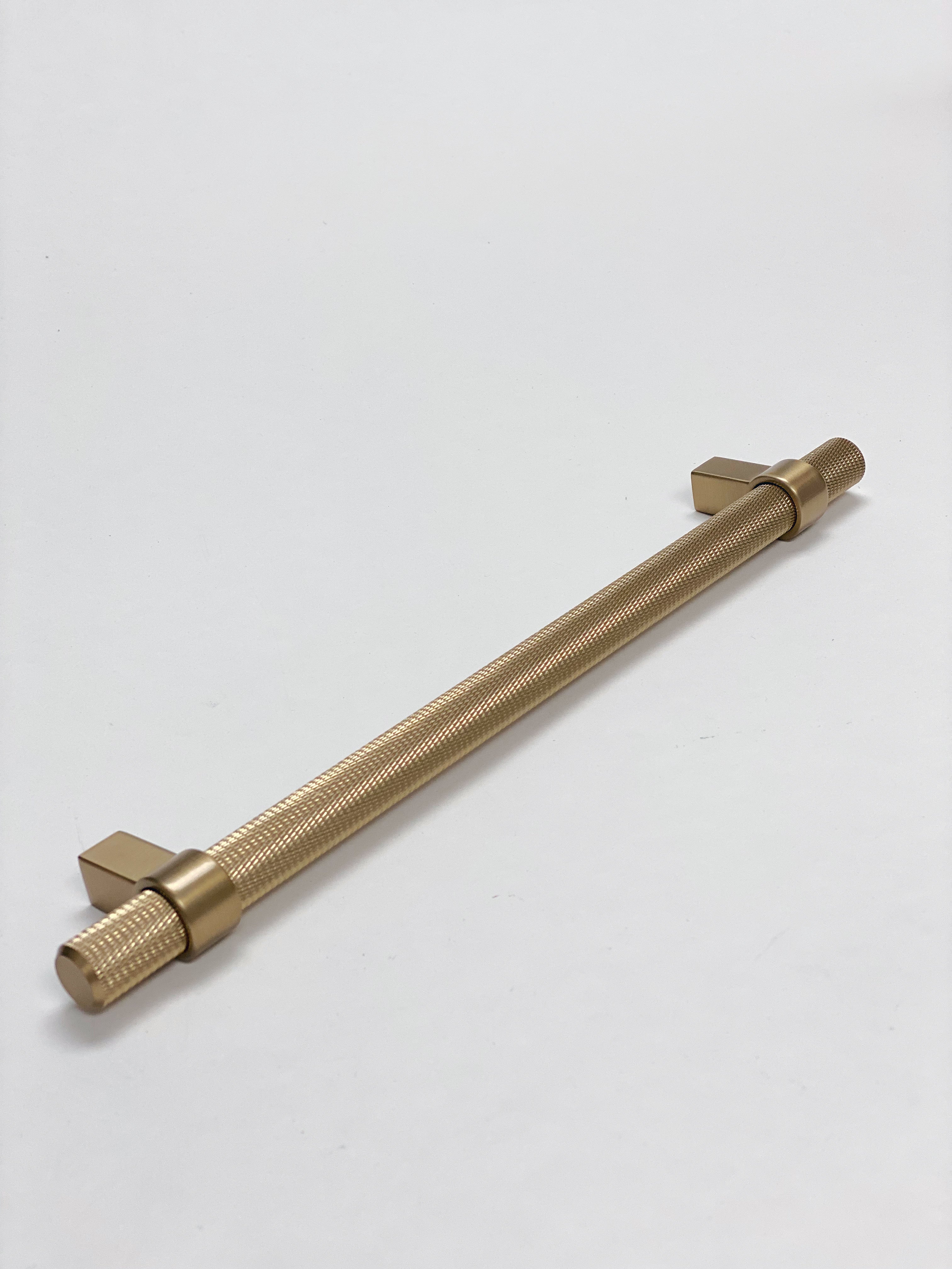 Knurled "Prelude" Champagne Bronze Cabinet Knobs and Drawer Pulls - Industry Hardware