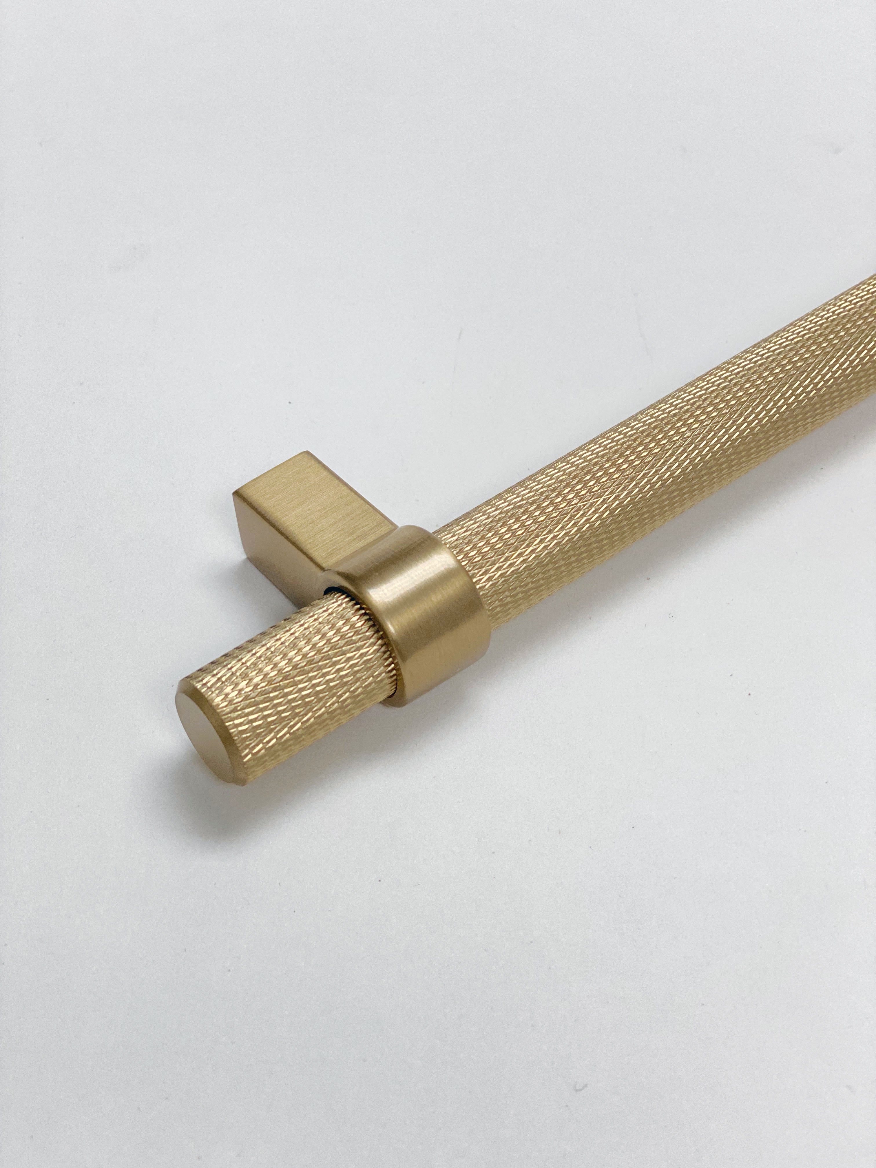 Knurled "Prelude" Champagne Bronze Cabinet Knobs and Drawer Pulls - Industry Hardware