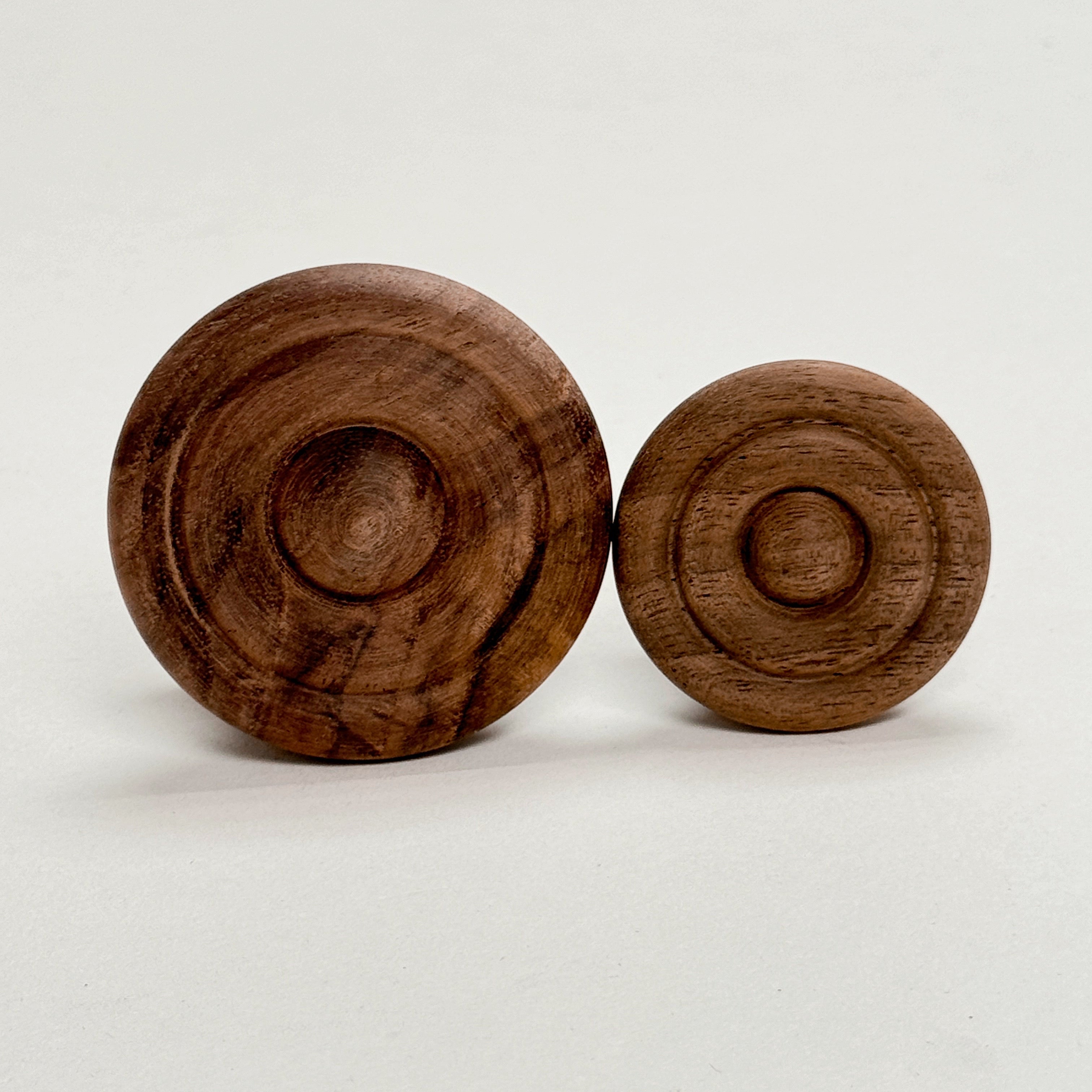 Round Walnut Cabinet Knob "Palmer" Wood Knob - Forge Hardware Studio