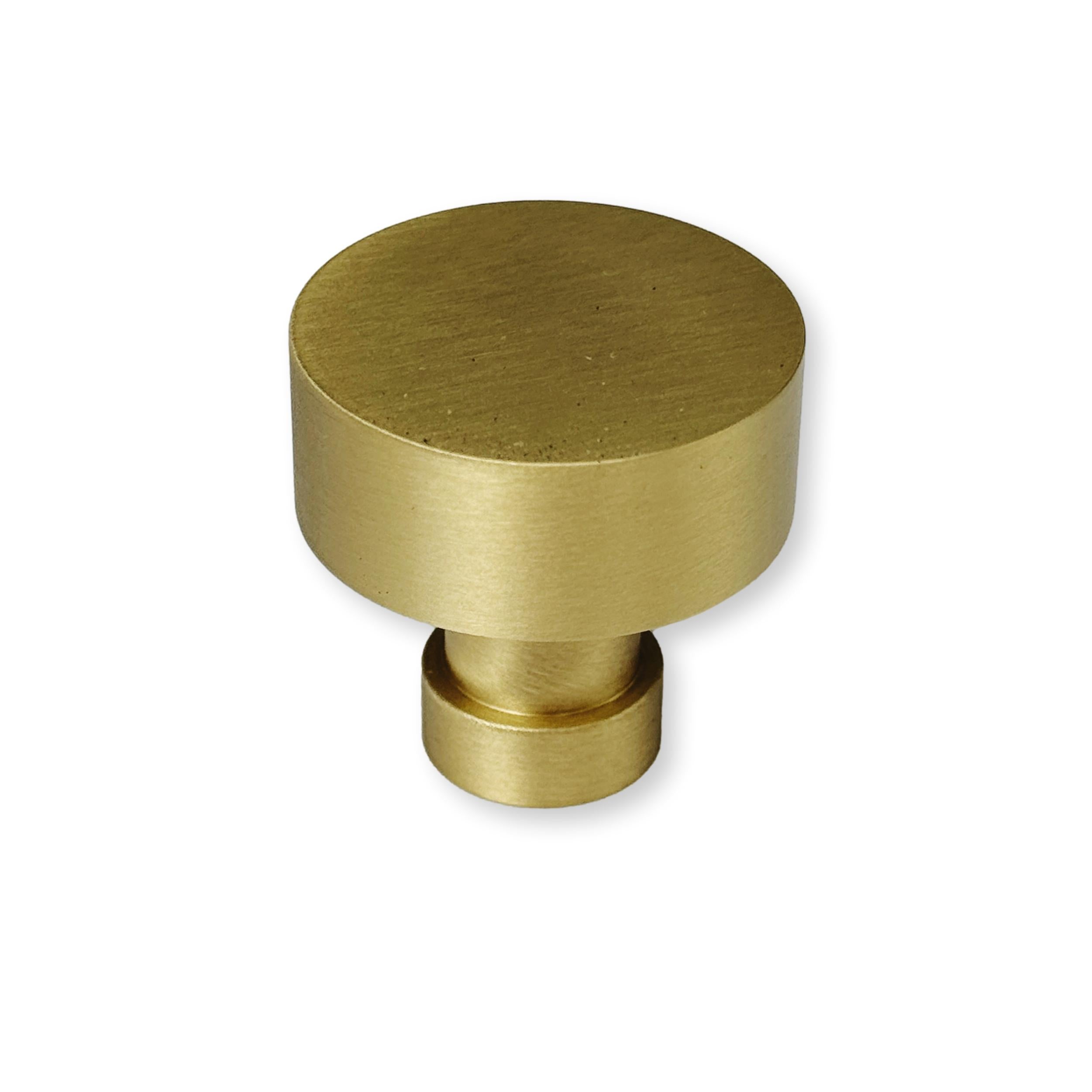 Satin Brass "Celeste" Drawer Pulls and Cabinet Knobs - Industry Hardware
