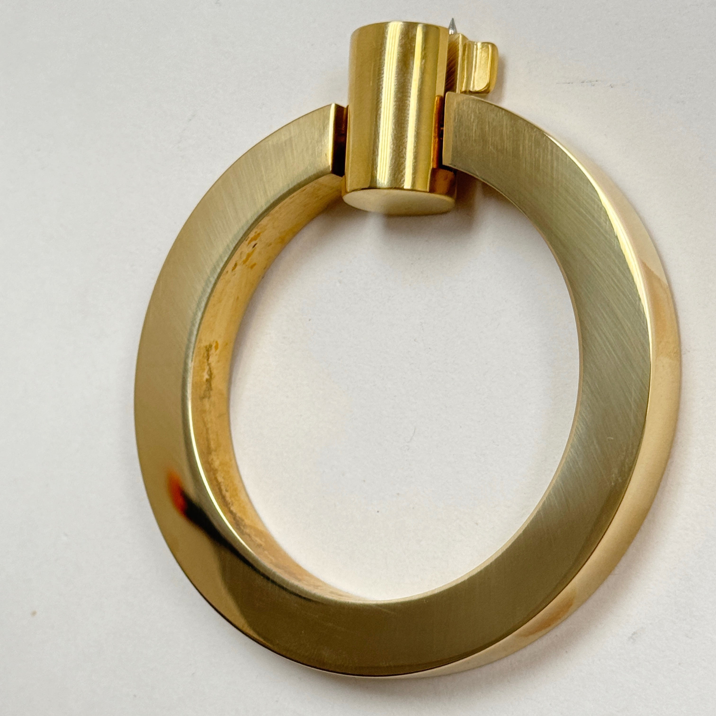 Polished Brass "Maya" Round Ring Pull Cabinet Knob - Industry Hardware