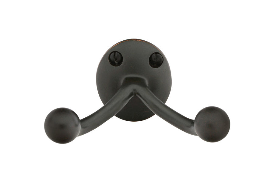 Oil Rubbed Bonze "Heritage No.2" Double Wall Robe Hook - Industry Hardware