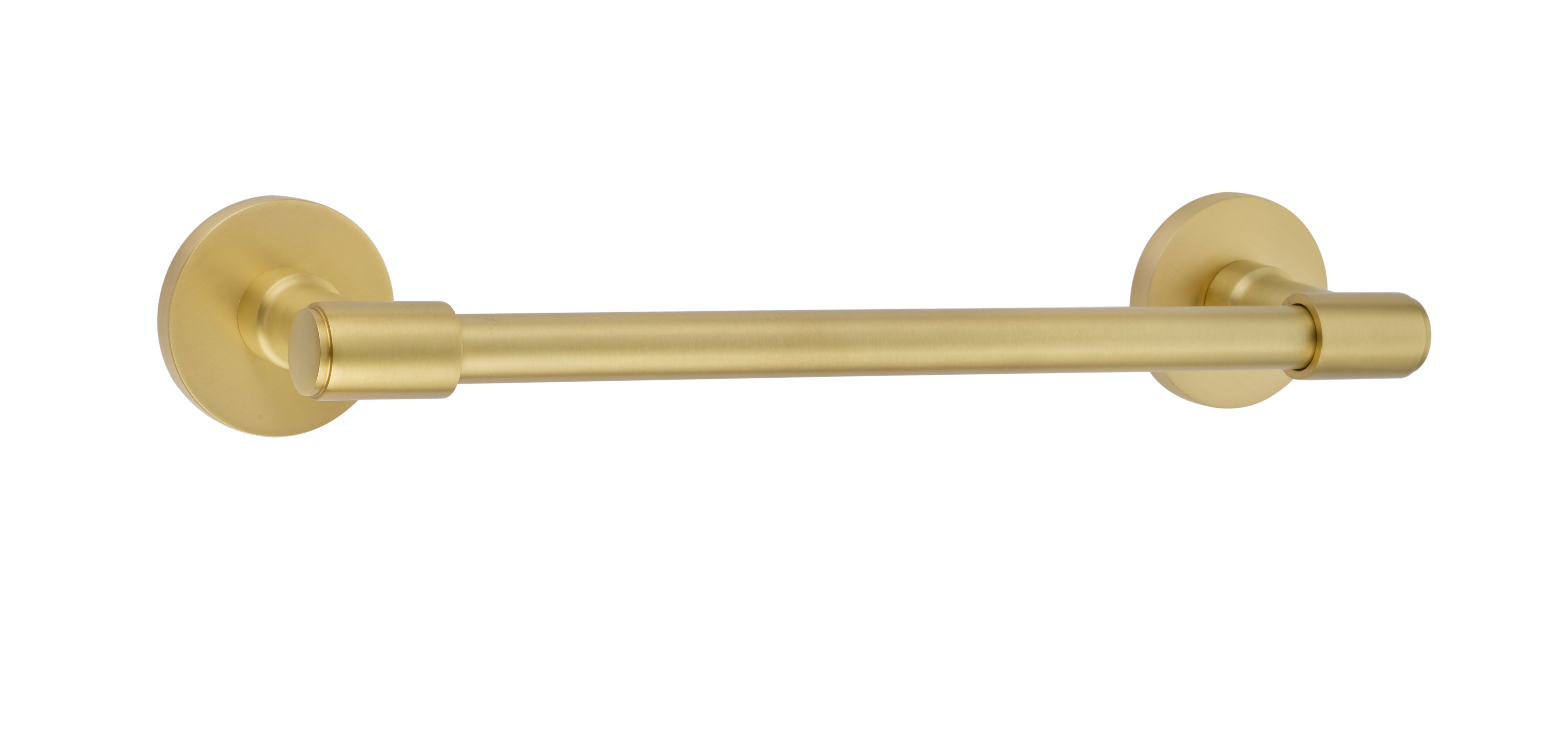 Satin Brass "Industry" Bathroom Towel Bar - Industry Hardware