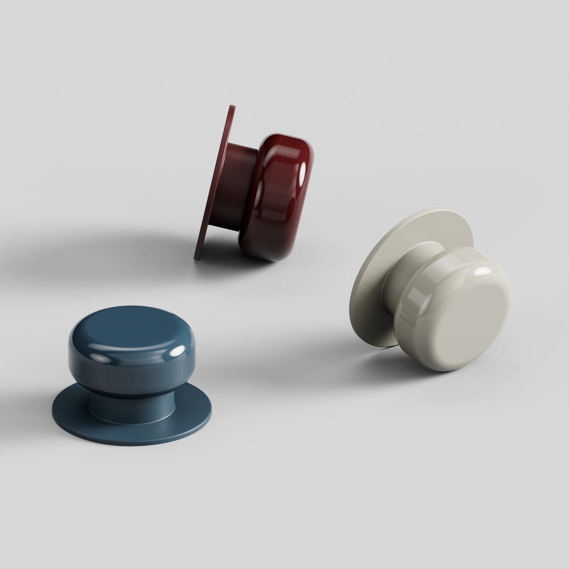 Lacquered Retro "Colette" Round Cabinet Knobs - Industry Hardware