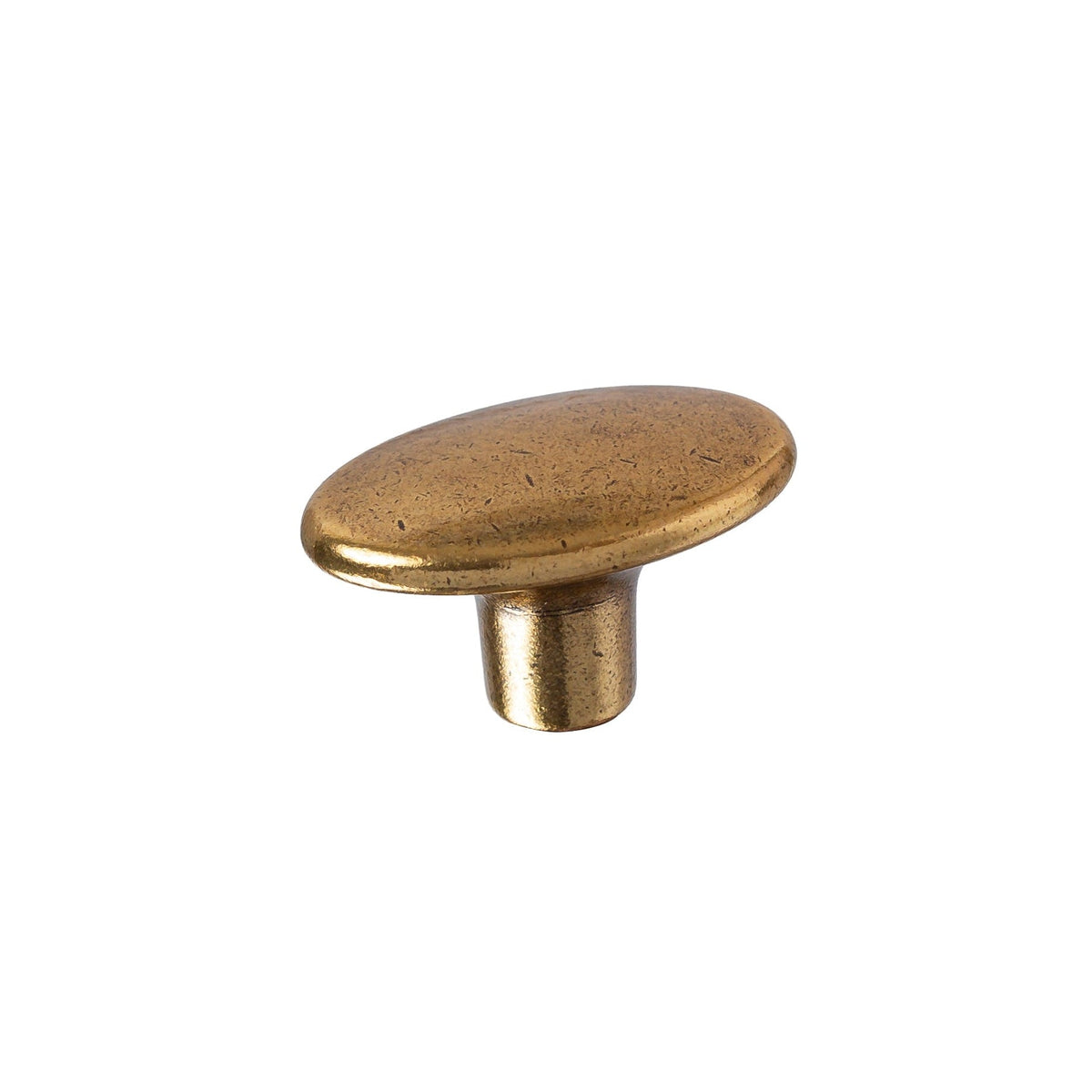 Antique Brass "Arco" Oval Cabinet Knob