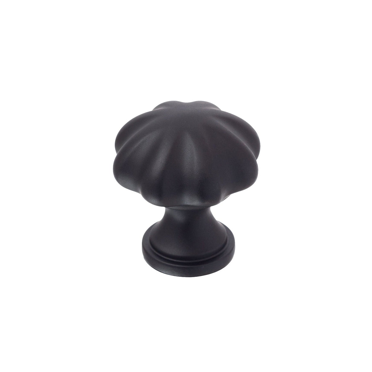 Matte Black "Heritage" Flower Cabinet Knob