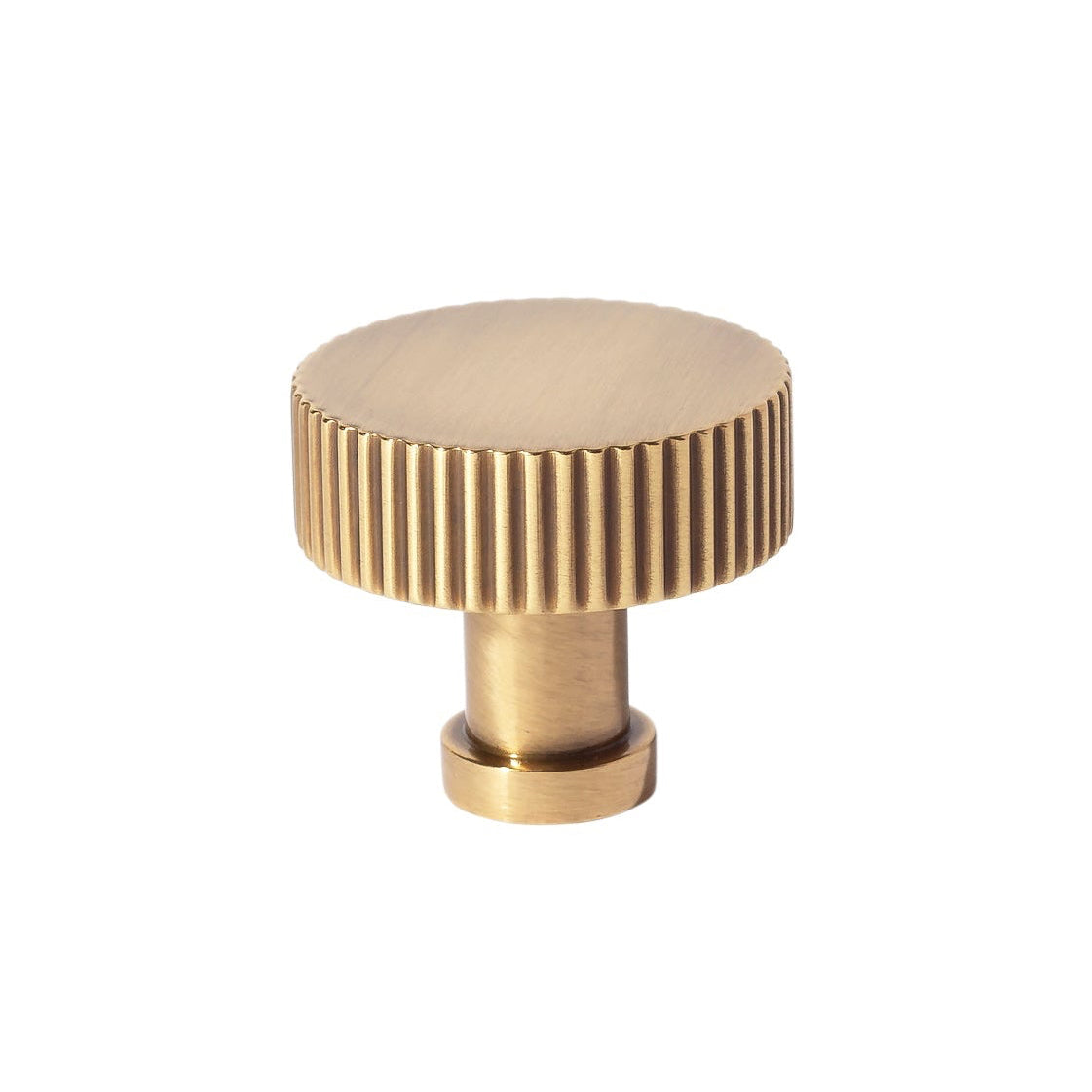 French Brass "ES Fluted" Round Knobs and Pulls