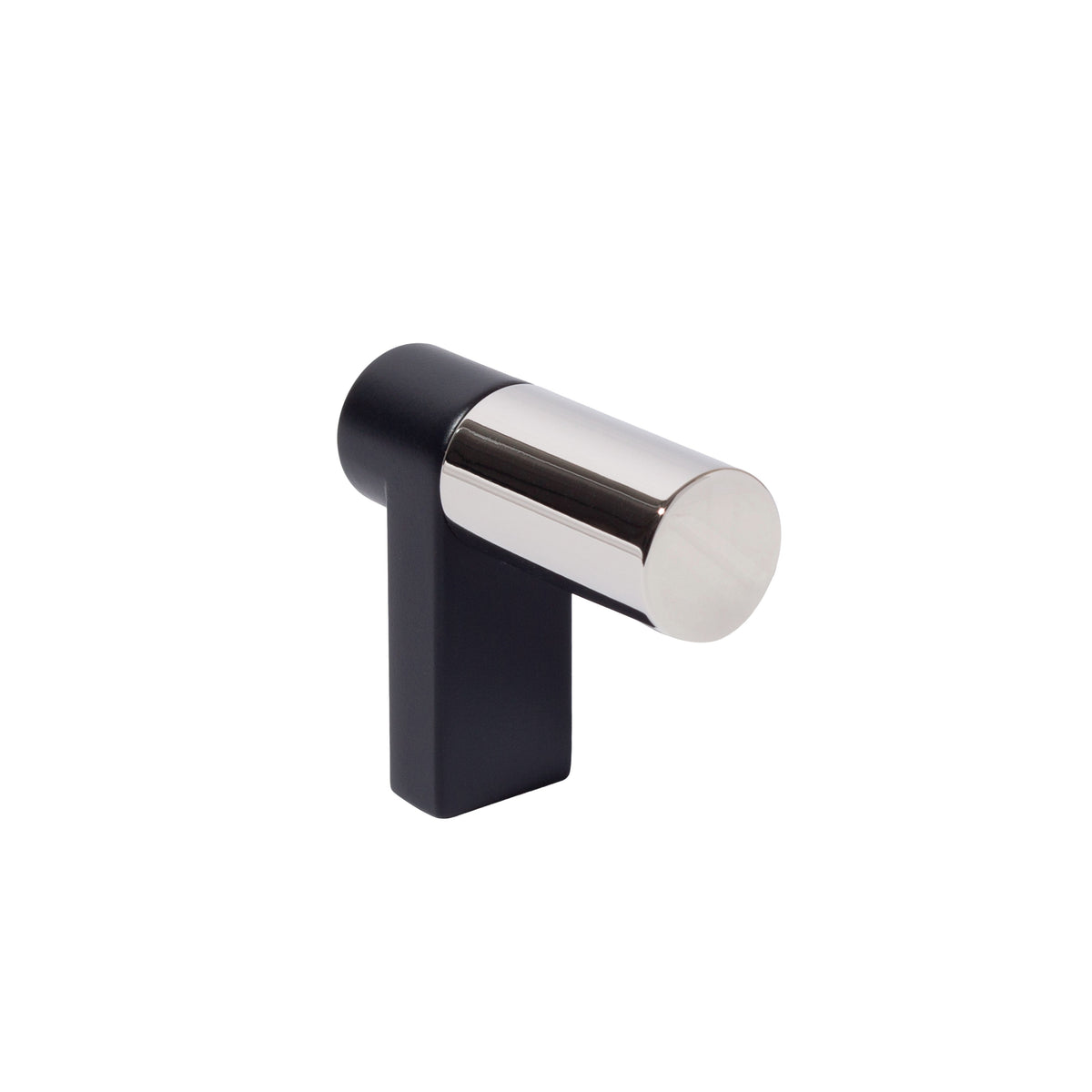 Smooth Polished Nickel and Black Cabinet Knobs and Drawer Pulls