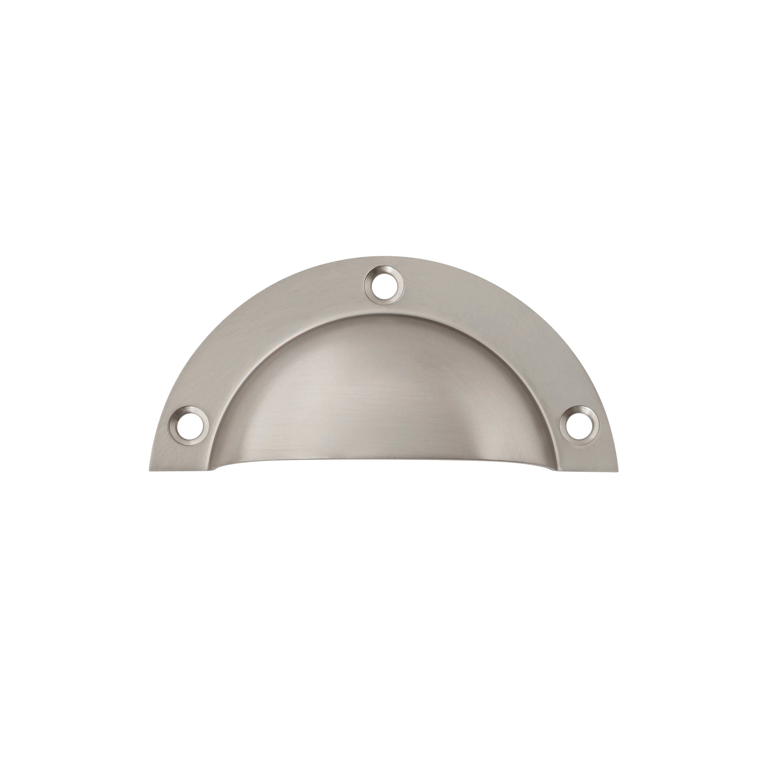 Brushed Nickel "Elodie" Cup Drawer Pull - Industry Hardware
