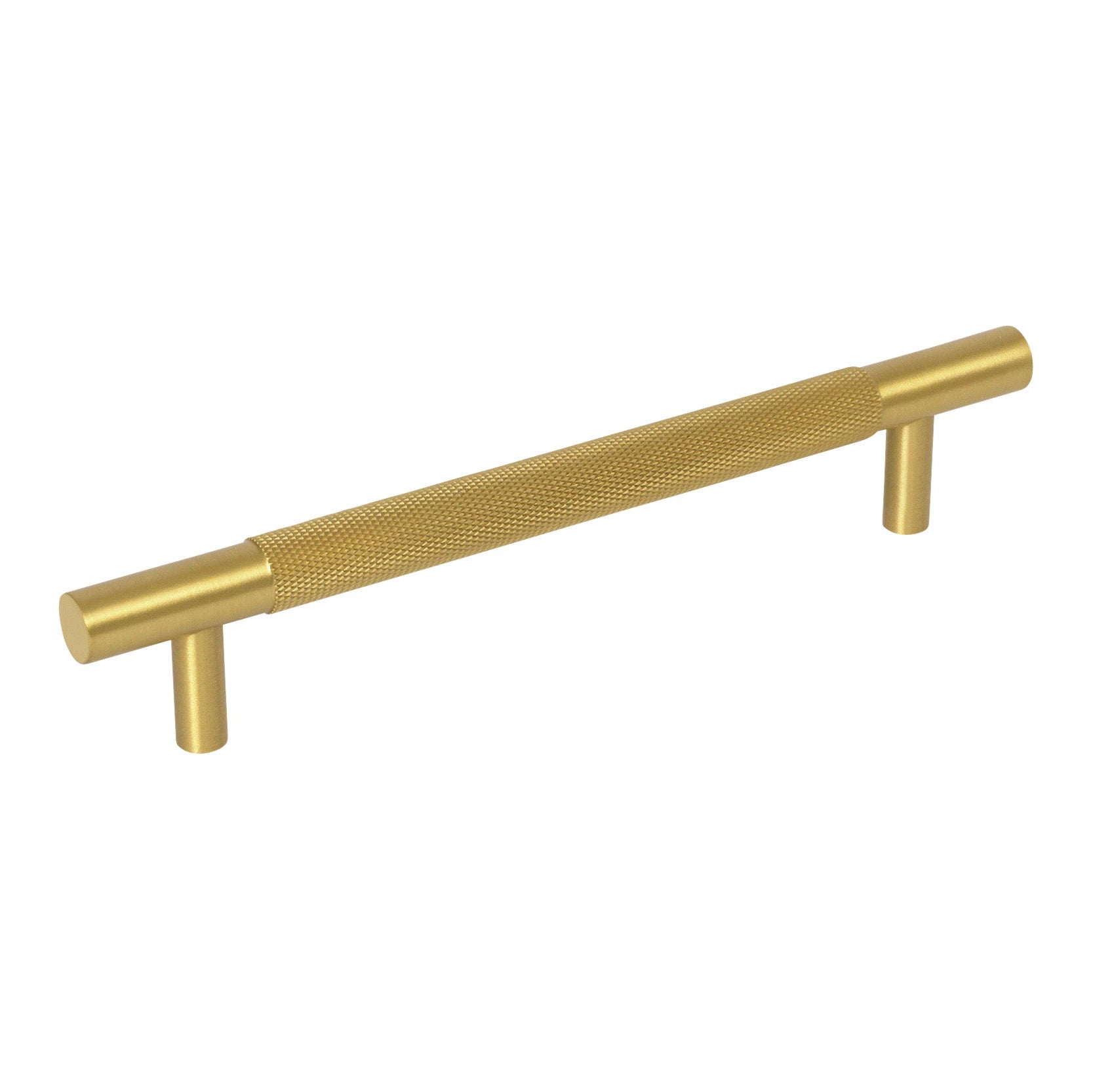 Knurled Satin Brass "Texture No. 3" Drawer Pulls and Knobs