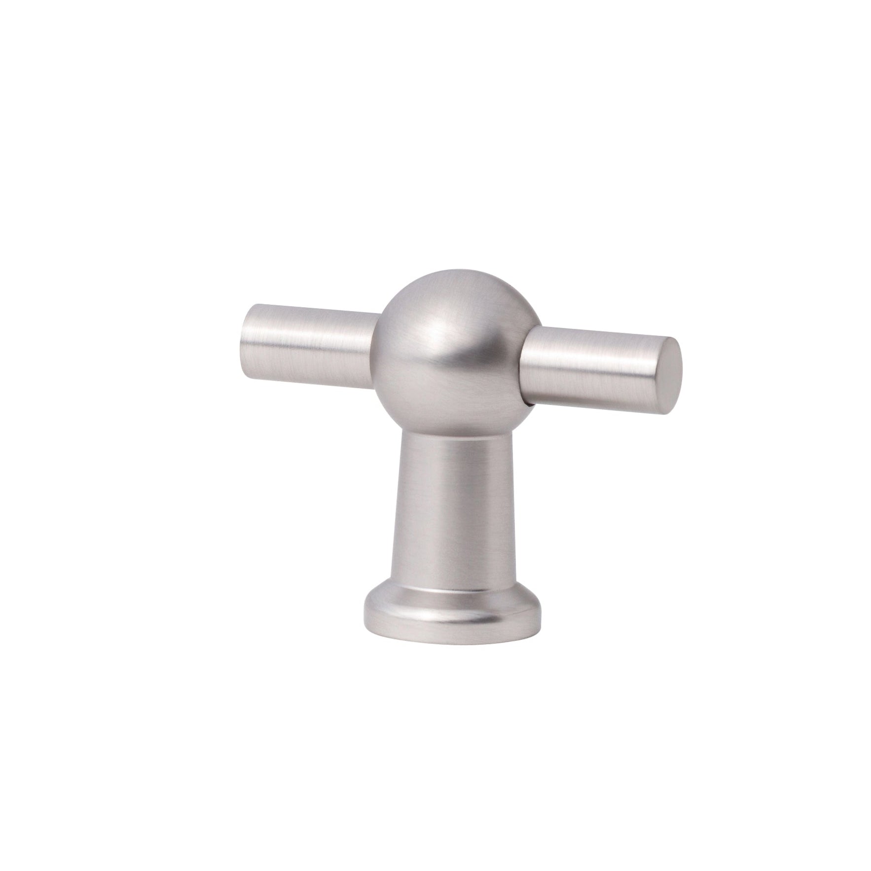 Brushed Nickel "Elodie" T-Knob and Drawer Pull - Industry Hardware