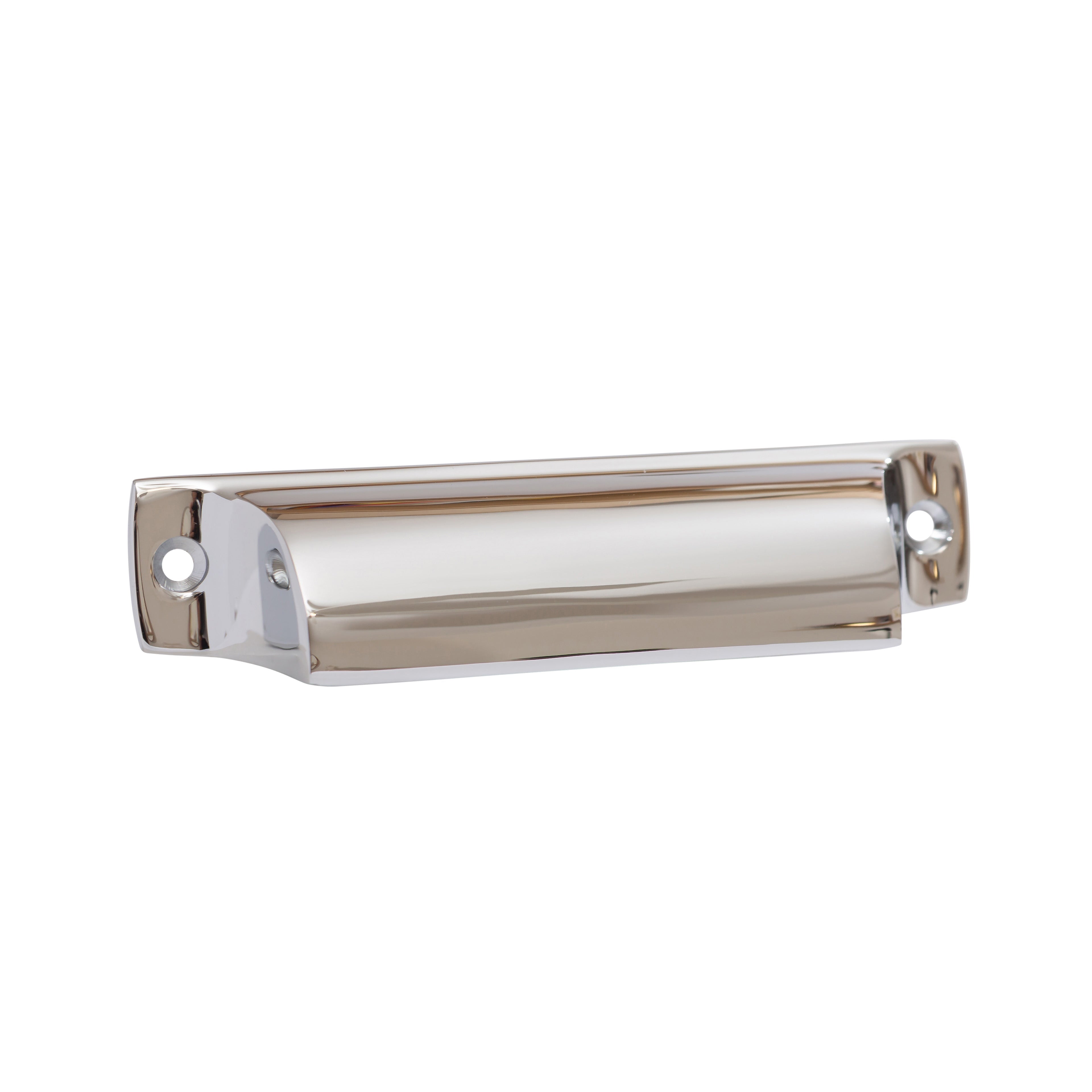 Polished Chrome "Ballard" Cup Drawer Pull
