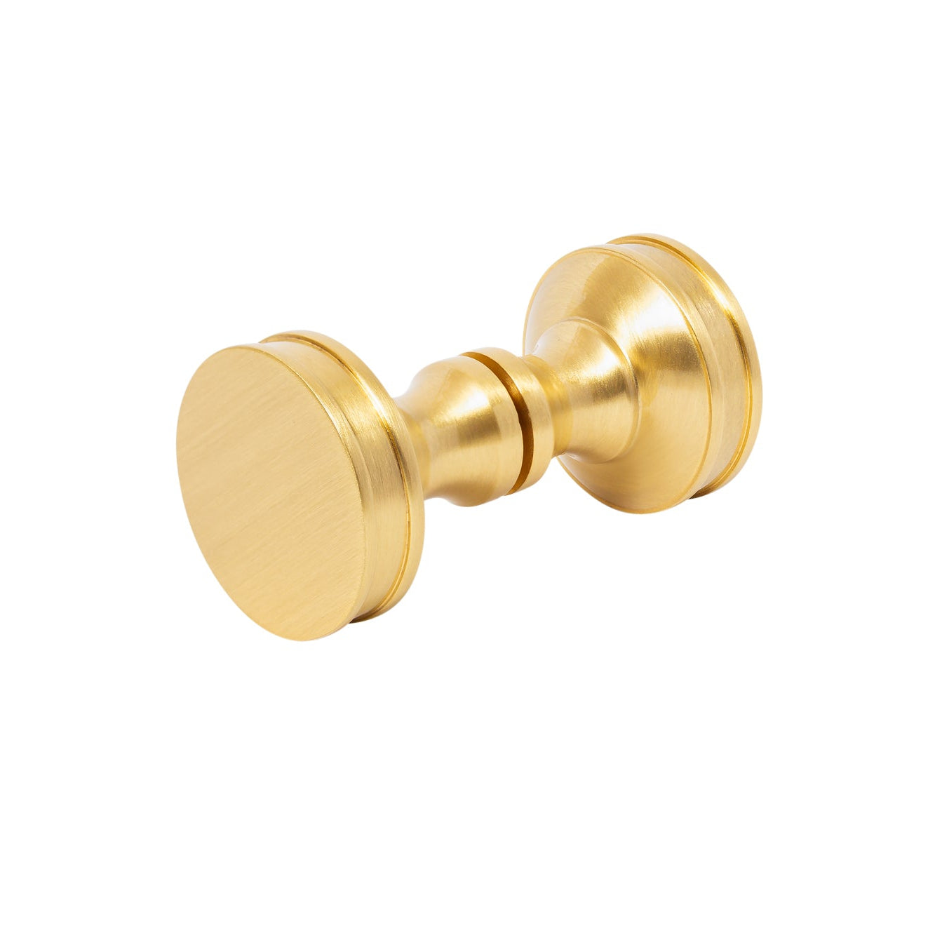 Glass Shower "Charter" Round Brass Back to Back Door Knob