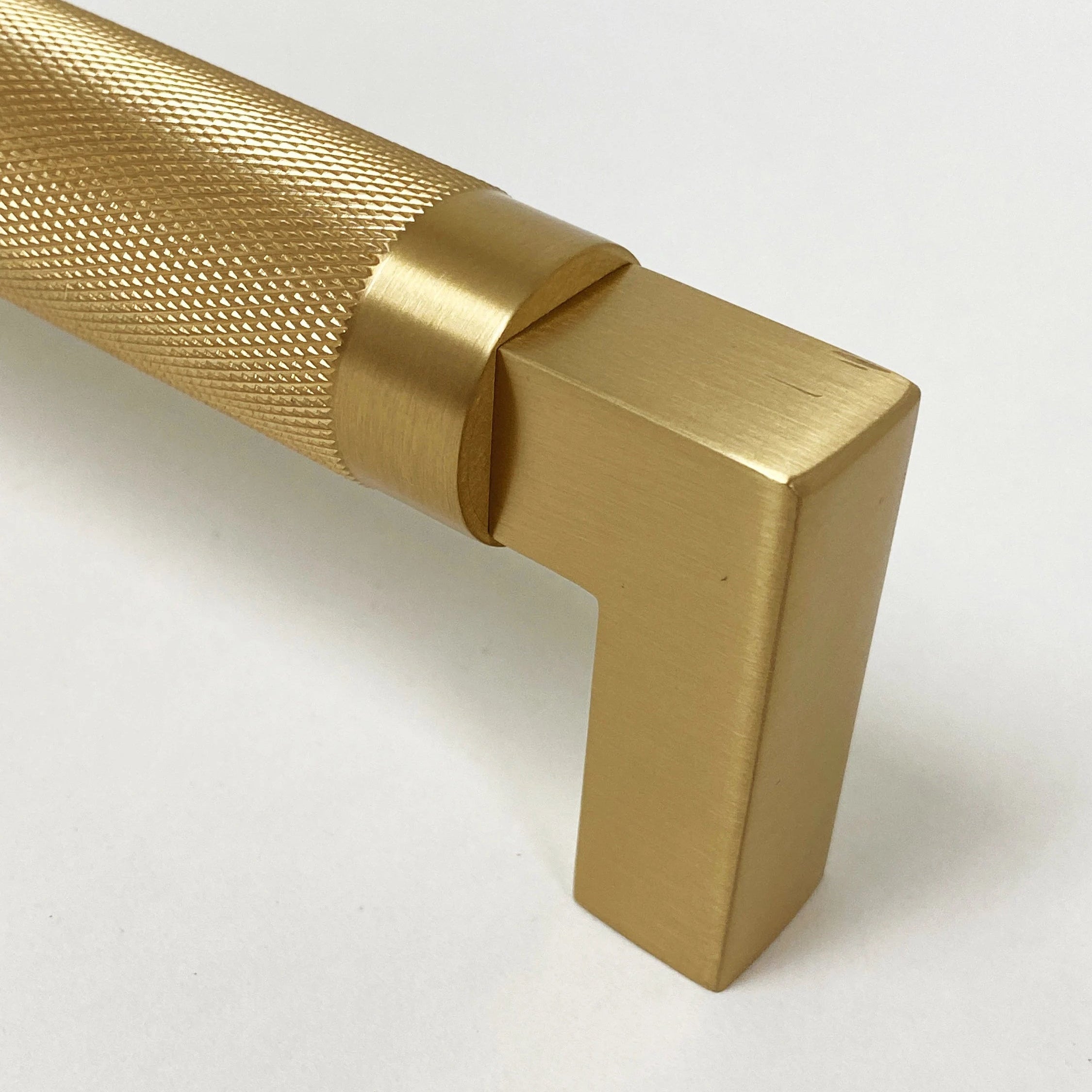 Back to Back "Helix" Door Pull in Satin Brass Hardware for Interior Sliding and Barn Doors - Industry Hardware