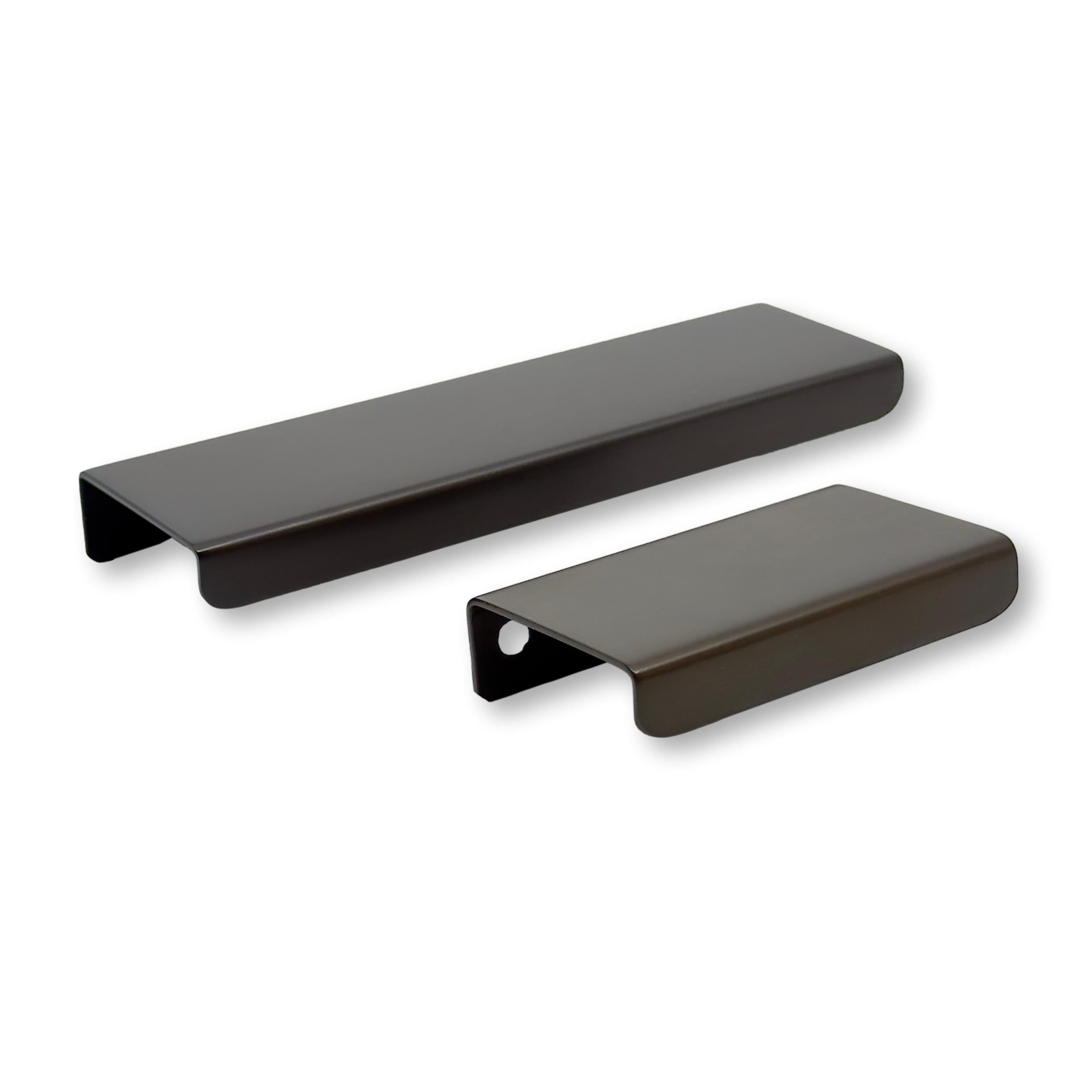 Satin Dark Bronze "Milenia" Edge Drawer Pulls - Industry Hardware