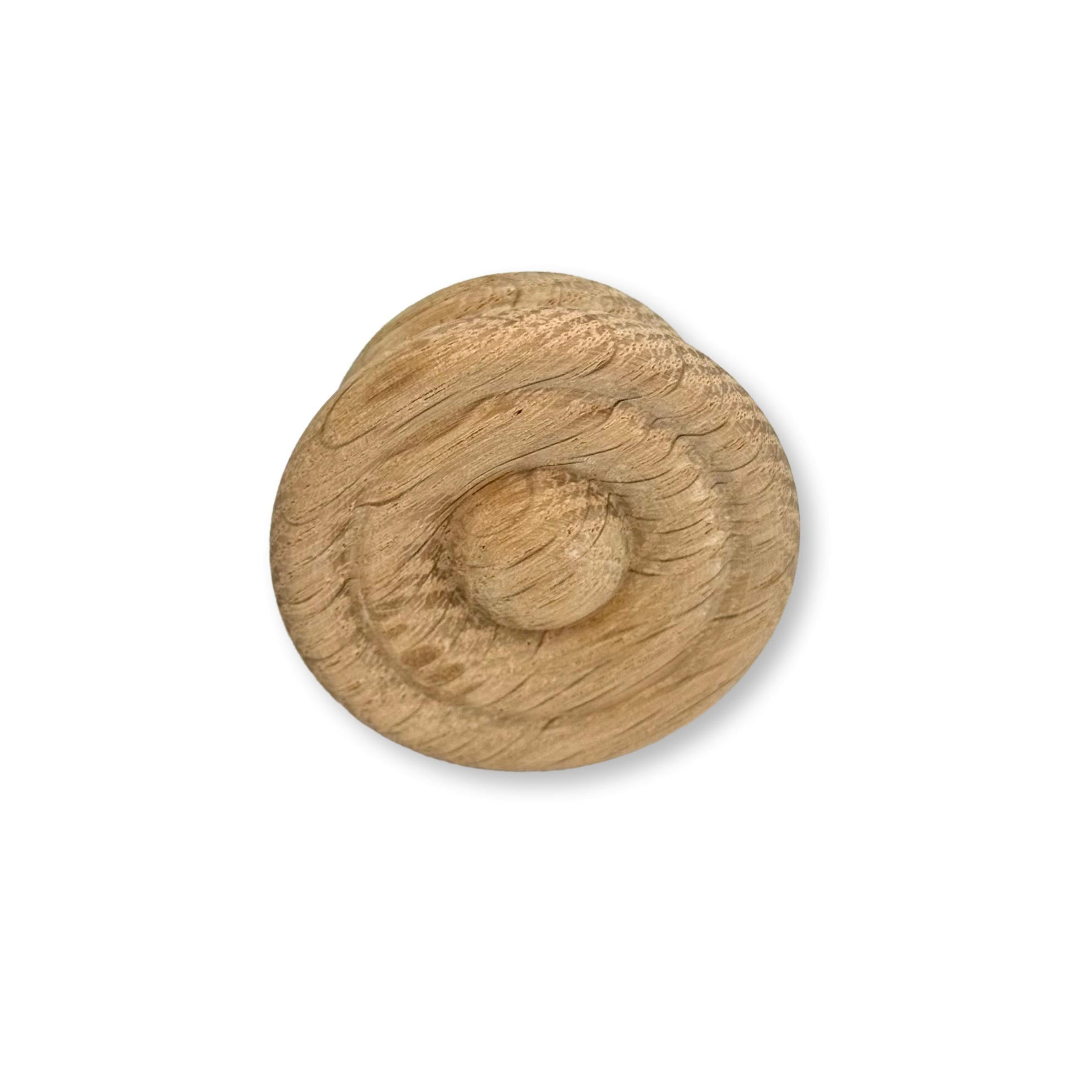 Round Oak Cabinet Knob "Palmer" Wood Knob - Industry Hardware