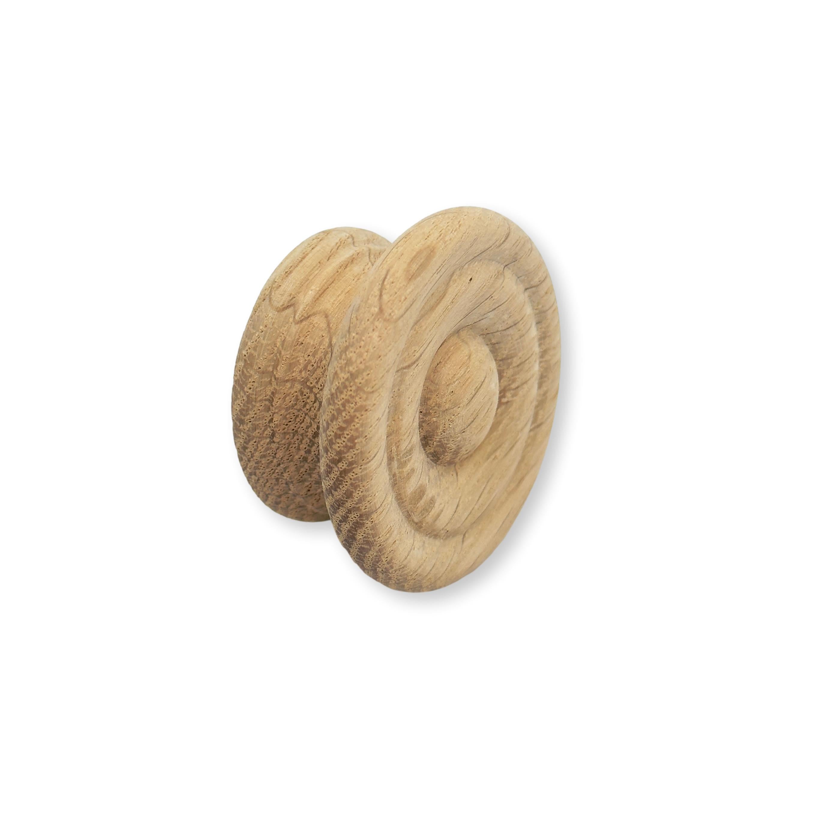 Round Oak Cabinet Knob "Palmer" Wood Knob - Industry Hardware