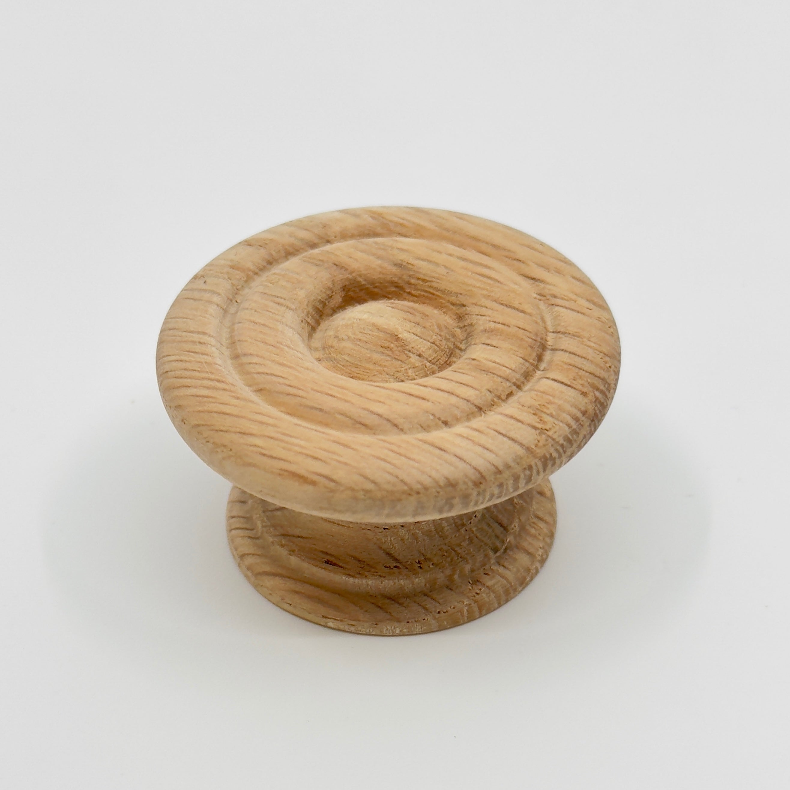 Round Oak Cabinet Knob "Palmer" Wood Knob - Industry Hardware