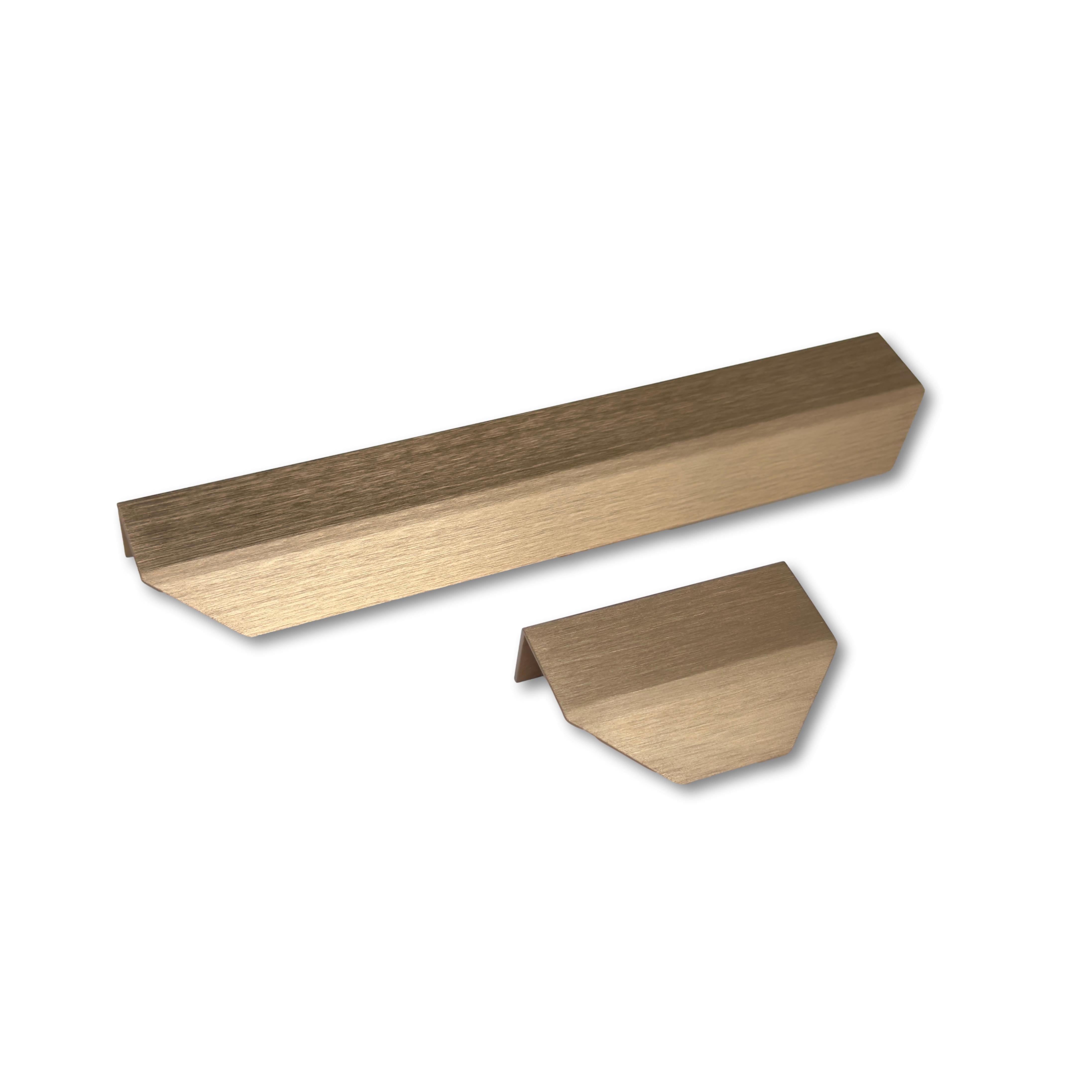 Matte Bronze "Blaze" Edge Drawer Tab Pulls - Industry Hardware