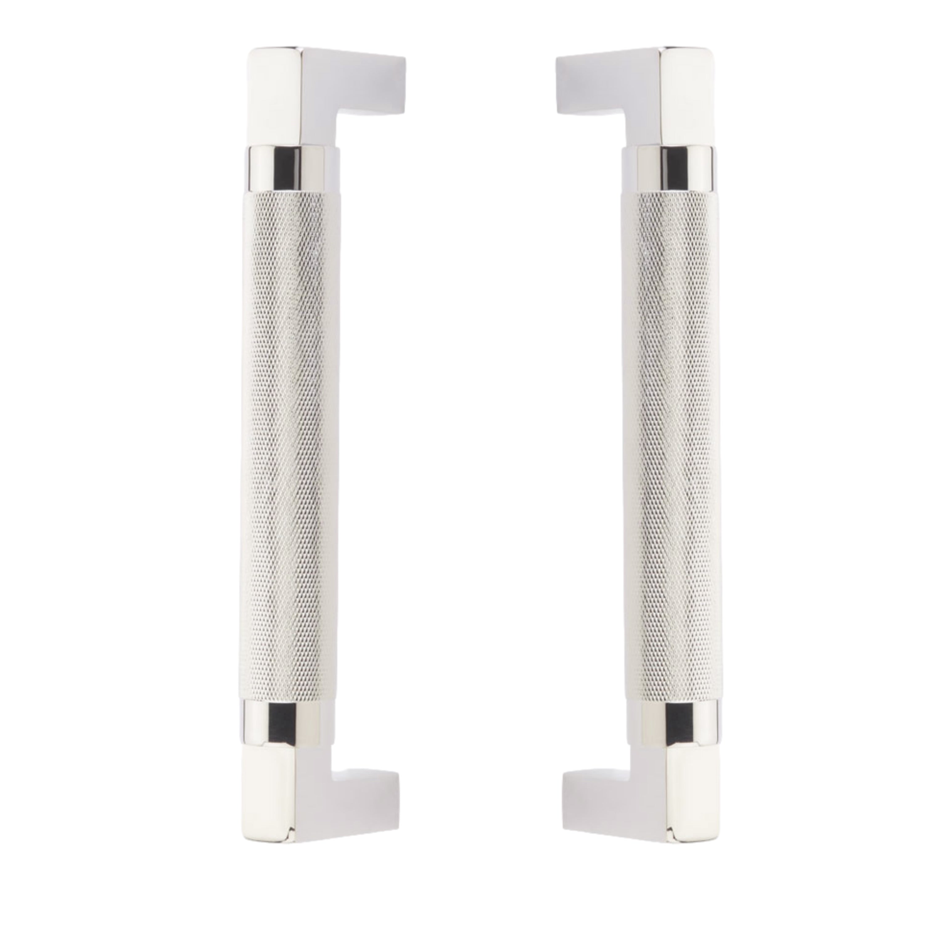 Back to Back "Helix" Door Pull in Polished Nickel Hardware for Interior Sliding and Barn Doors - Industry Hardware