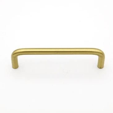 Wire Mid-Century "Peggy" Satin Brass Drawer Pulls - Brass Cabinet Hardware