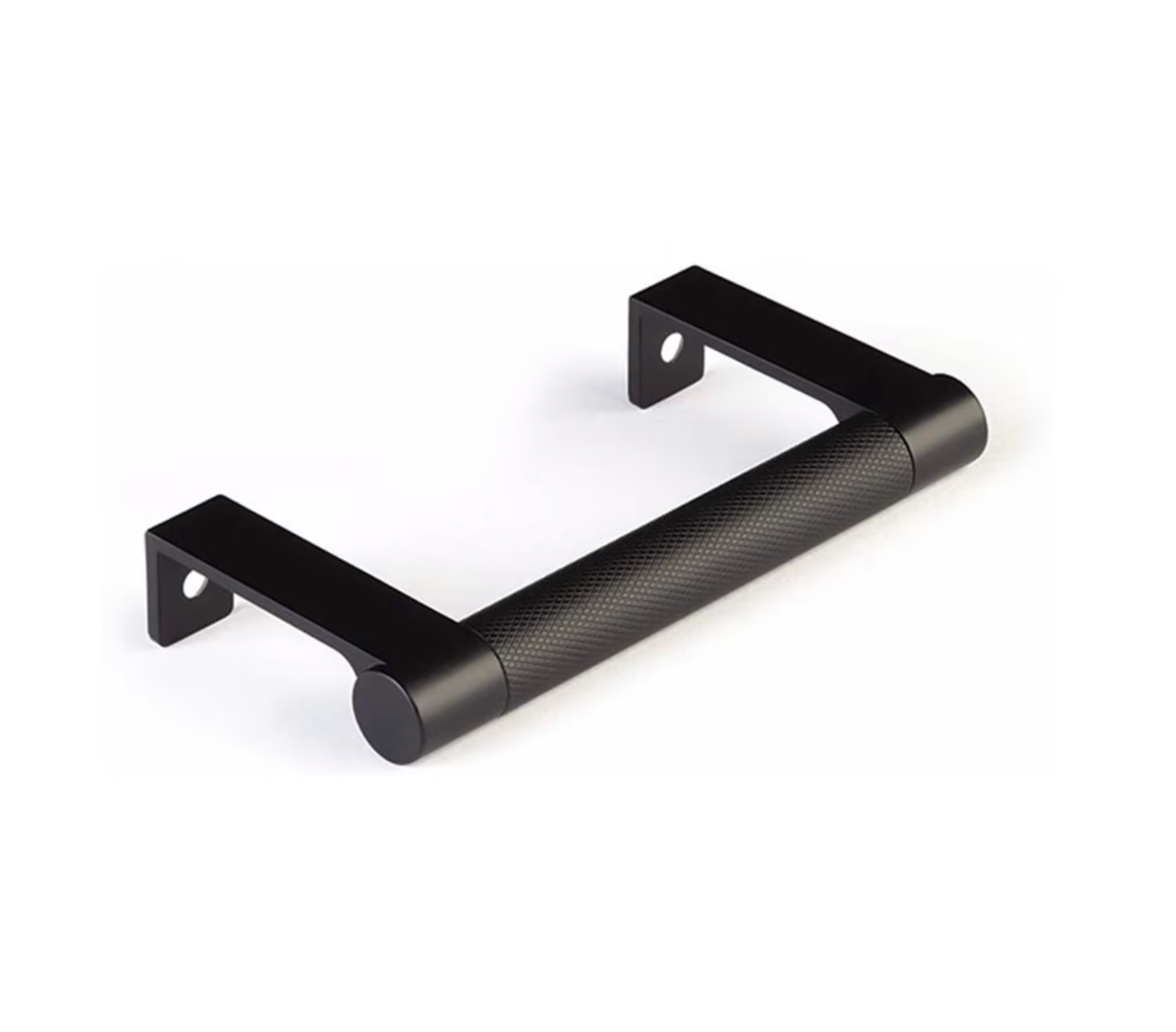 Matte Black "Converse" Knurled Edge Tab Drawer Pulls - Industry Hardware