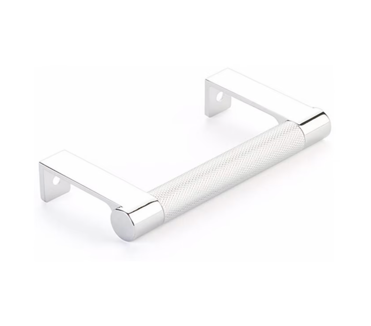Polished Chrome "Converse" Knurled Edge Tab Drawer Pulls - Industry Hardware