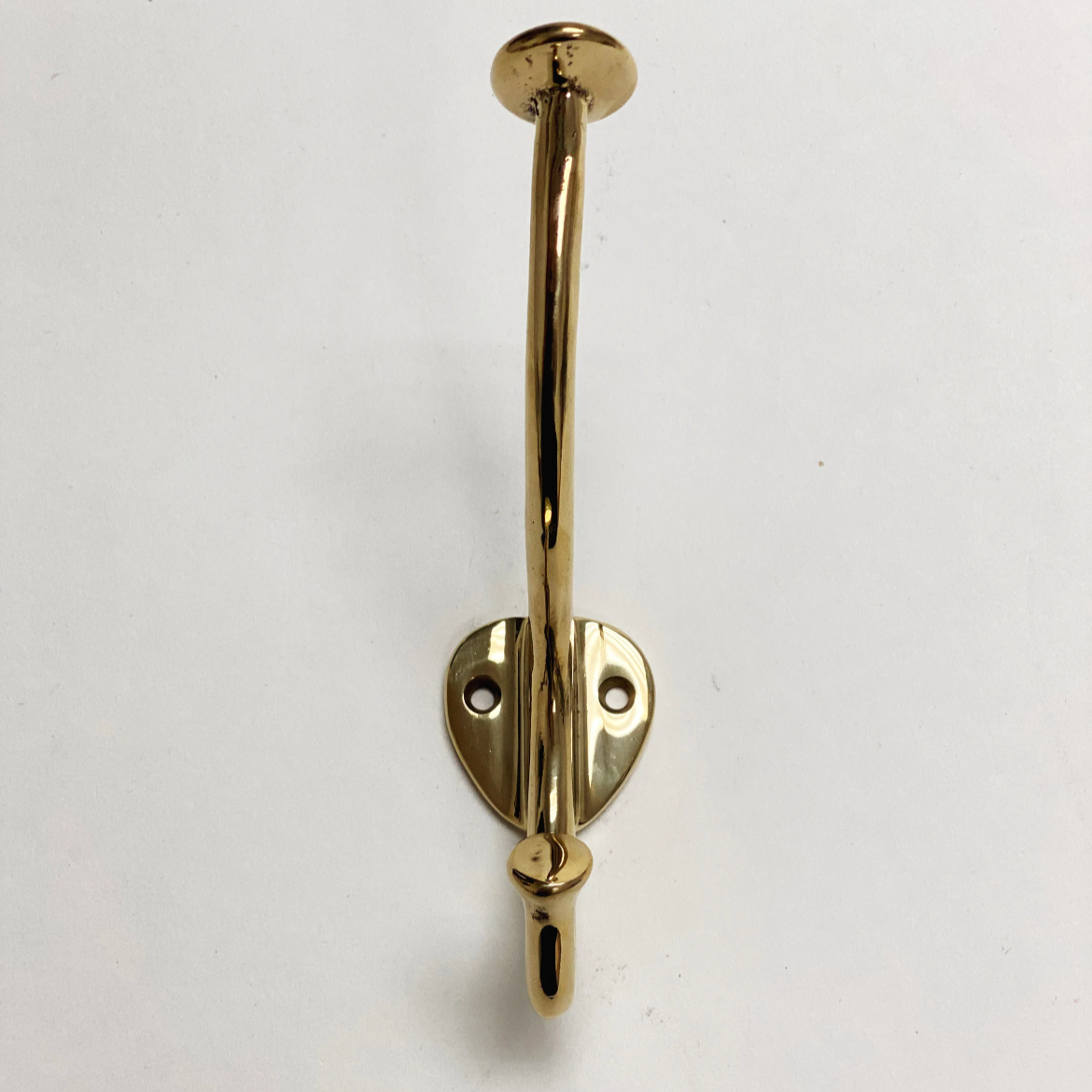 Polished Unlacquered Brass "Ellie" Wall Hooks, Brass Robe Coat Hook - Industry Hardware