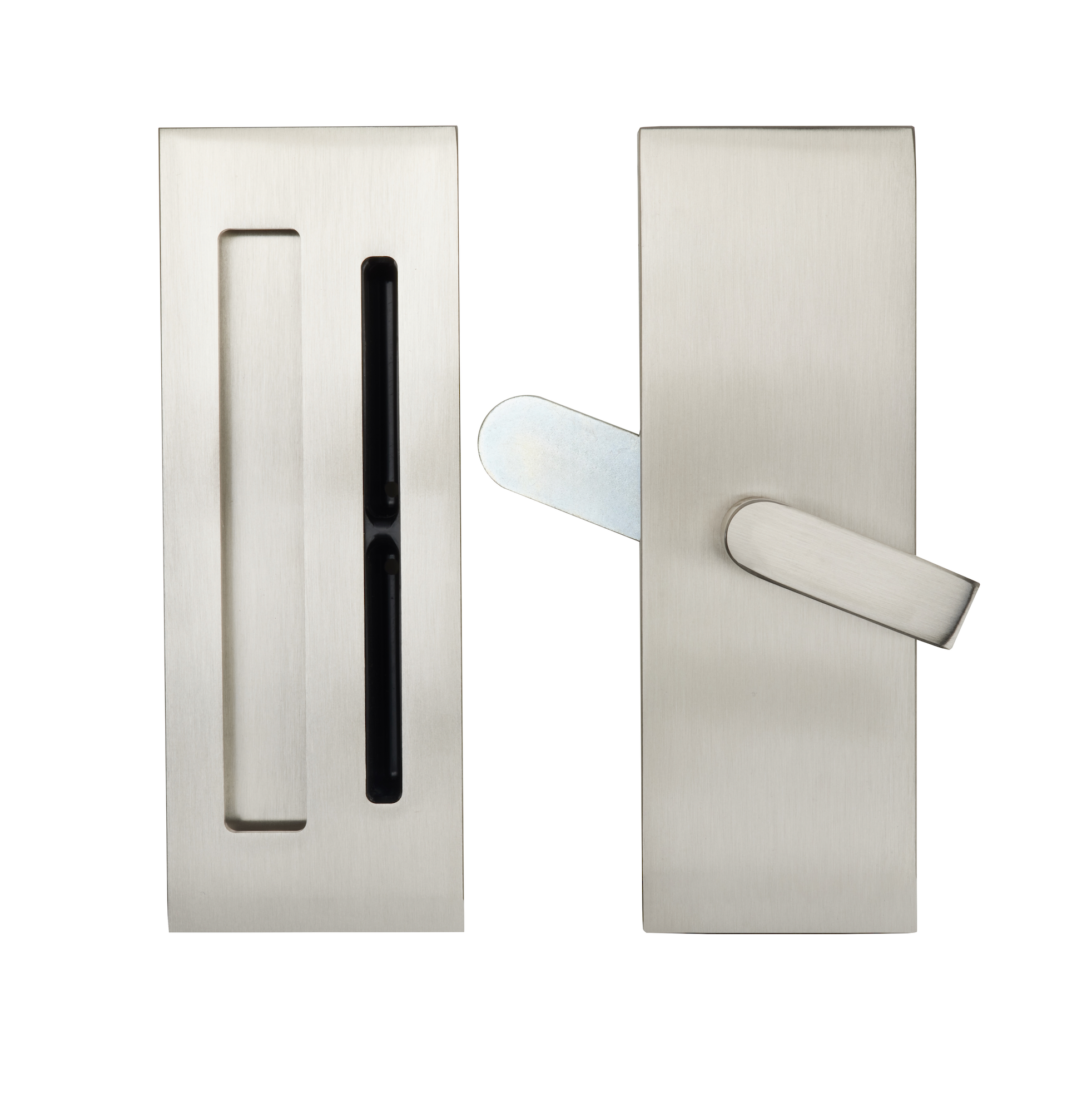 Narrow Flush Pull Barn Door Privacy Lock and Hardware for Interior Doors - Industry Hardware